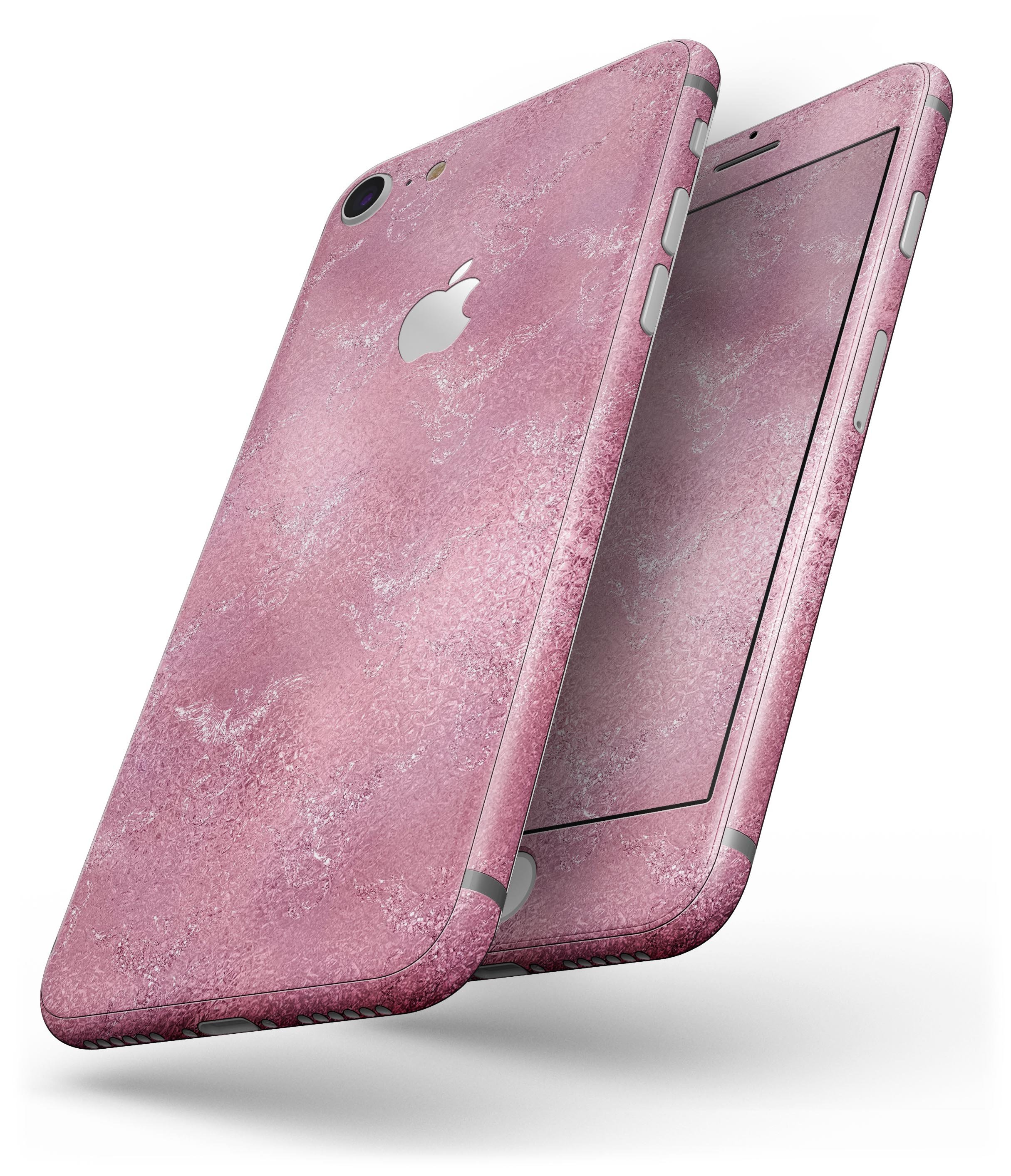 Blushed Pink Skin-kit for iPhone 8 and 8 Plus featuring a stylish wing design, showcasing its premium vinyl material.