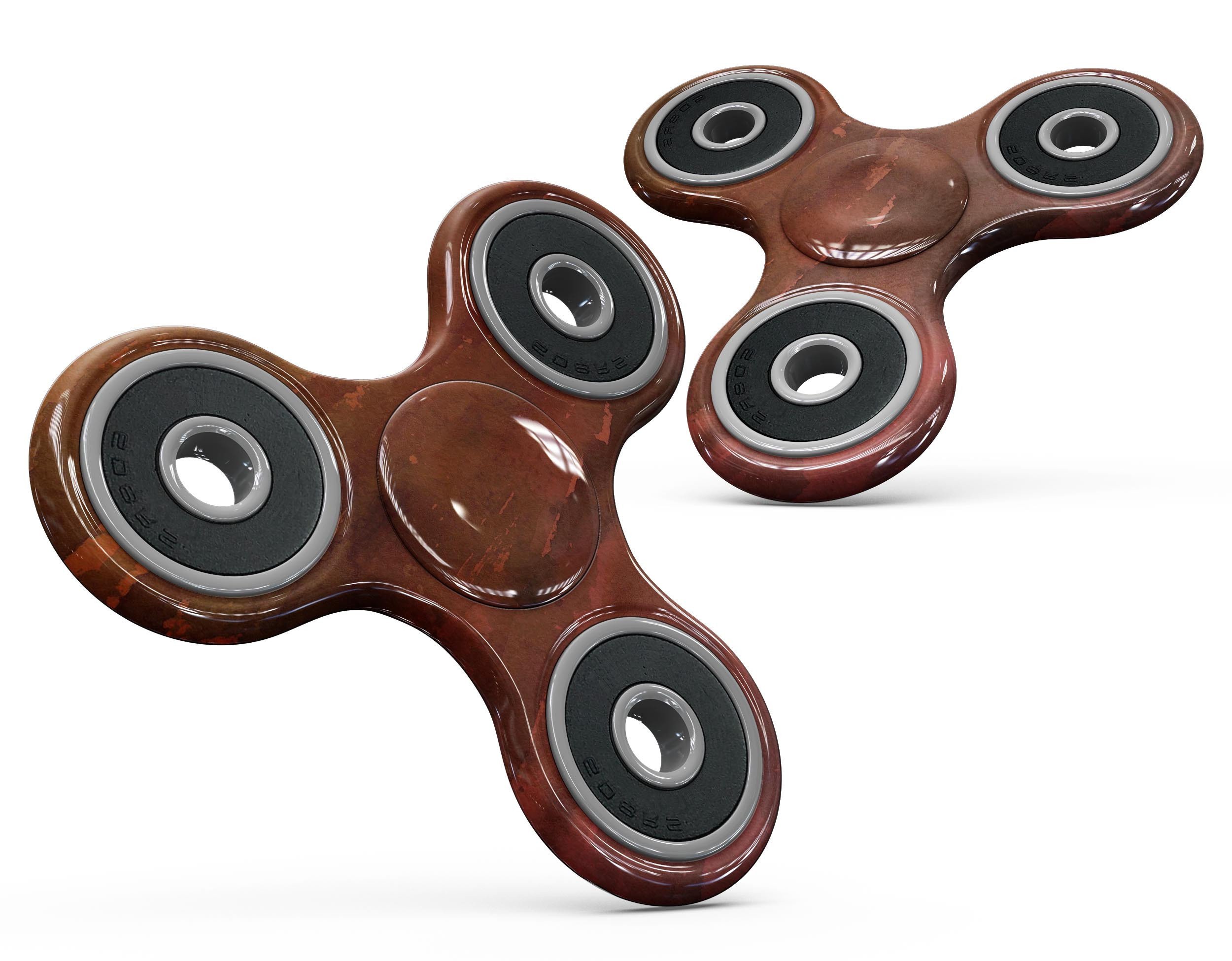 Blushed Red Absorbed Watercolor Texture skin for fidget spinner, showcasing vibrant colors and a smooth finish.