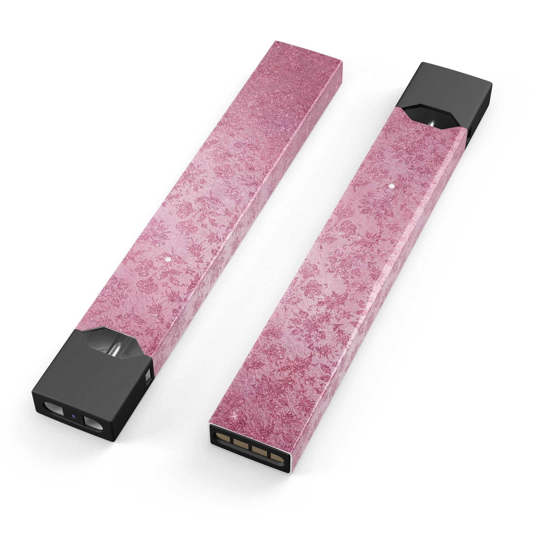 Blushed Rose Premium Decal Skin-Wrap for JUUL device featuring a floral pattern, showcasing vibrant colors and a sleek design.