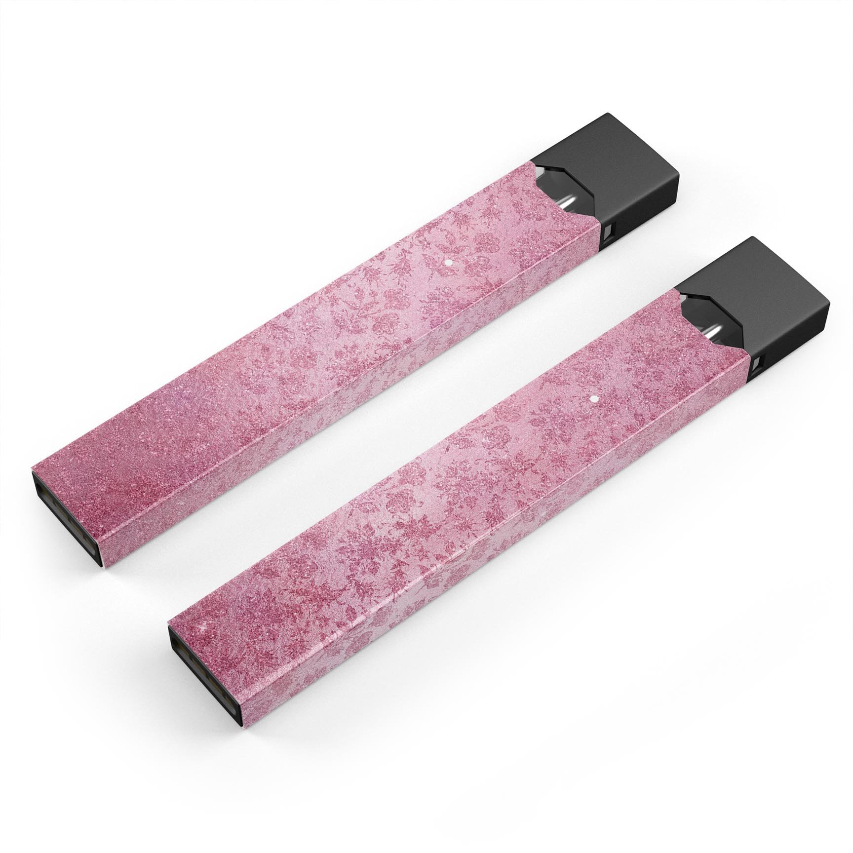 Blushed Rose Premium Decal Skin-Wrap for JUUL device featuring a floral pattern, showcasing vibrant colors and a sleek design.