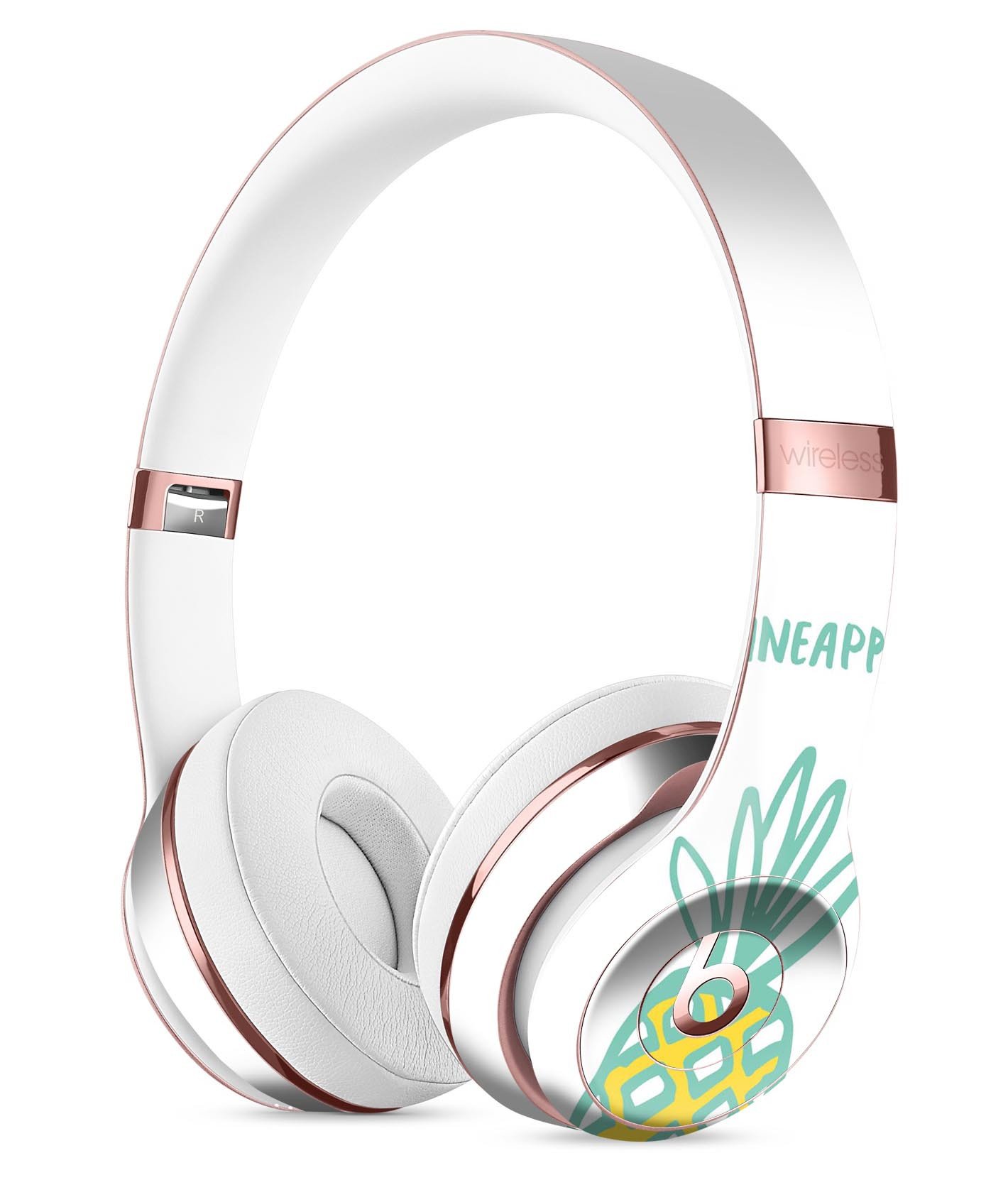 Bold Mint Pineapple Skin Kit for Beats by Dre Solo 3, showcasing vibrant design and precise fit.