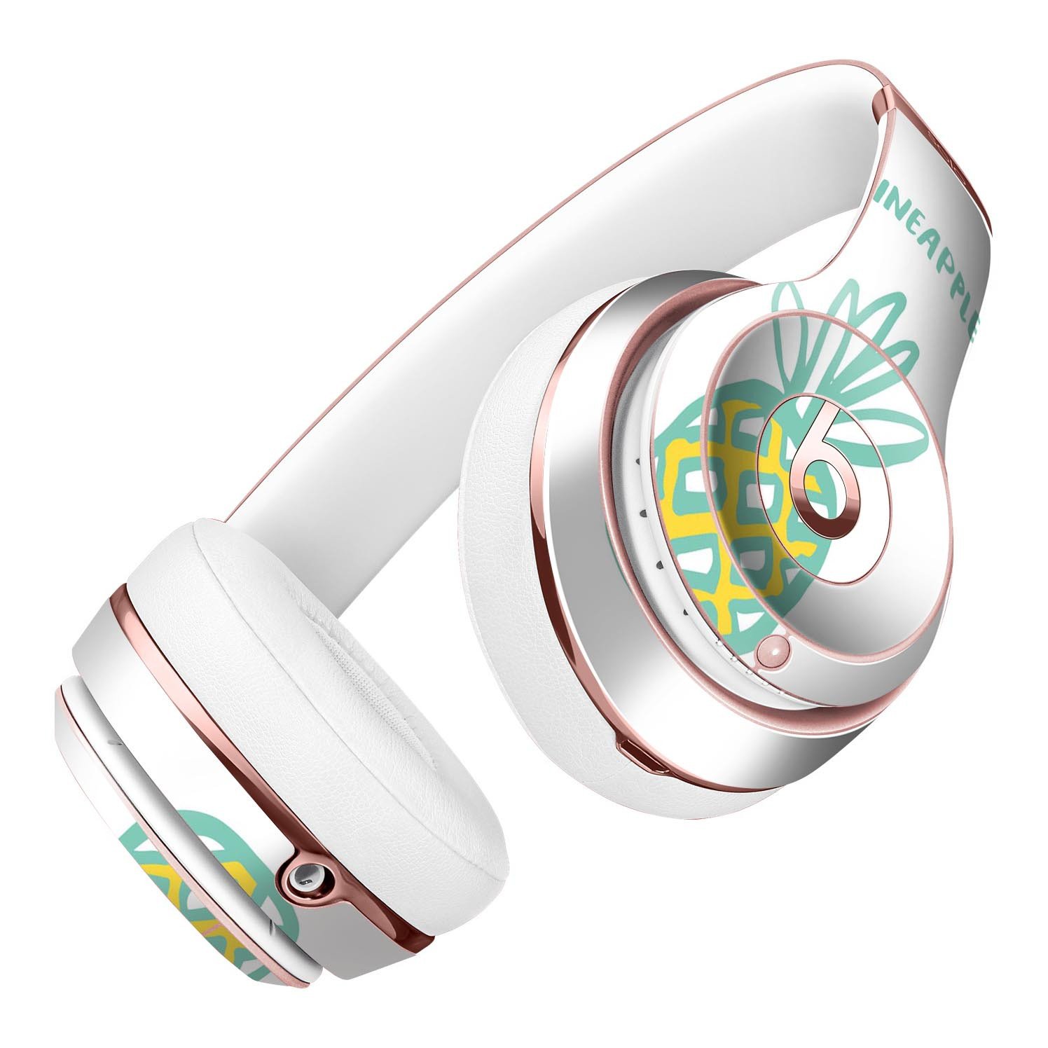 Bold Mint Pineapple Skin Kit for Beats by Dre Solo 3, showcasing vibrant design and precise fit.