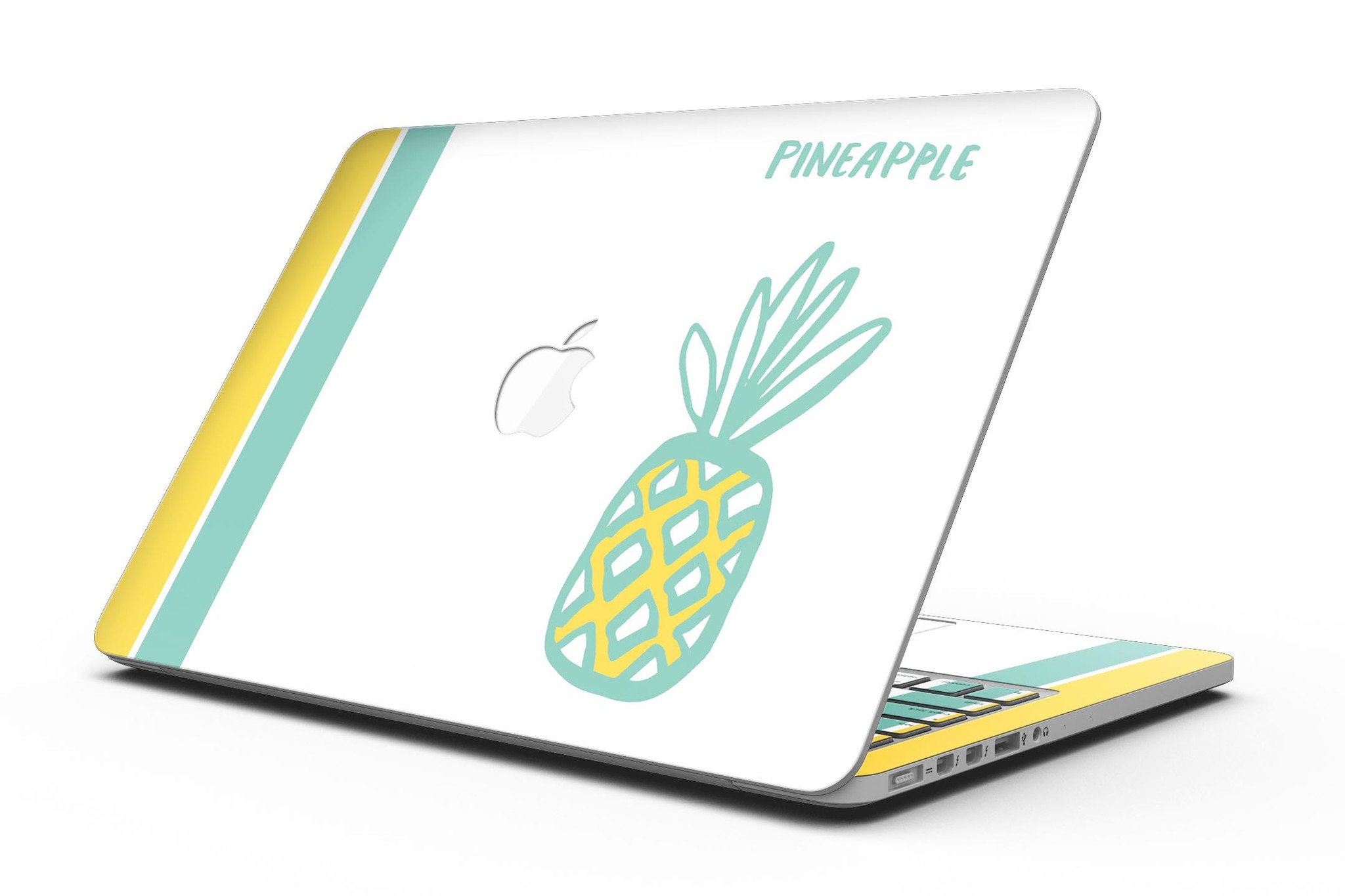 Bold Mint Pineapple skin for MacBook Pro with Retina Display, showcasing vibrant design and premium vinyl material.