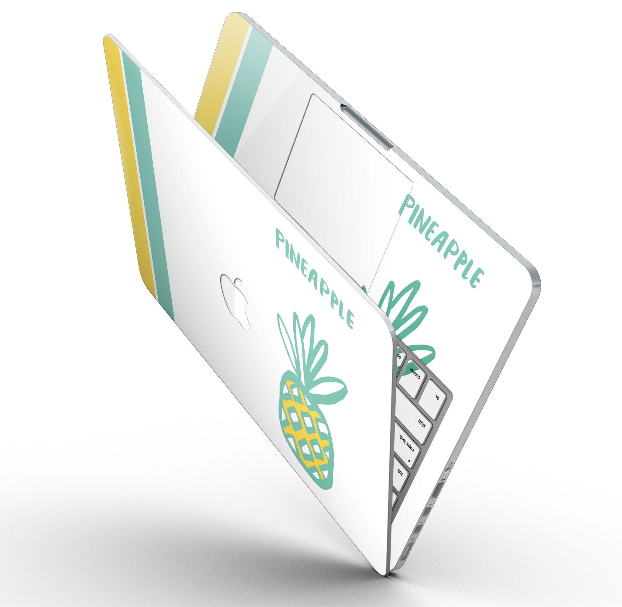 Bold Mint Pineapple skin for MacBook Pro with Retina Display, showcasing vibrant design and premium vinyl material.