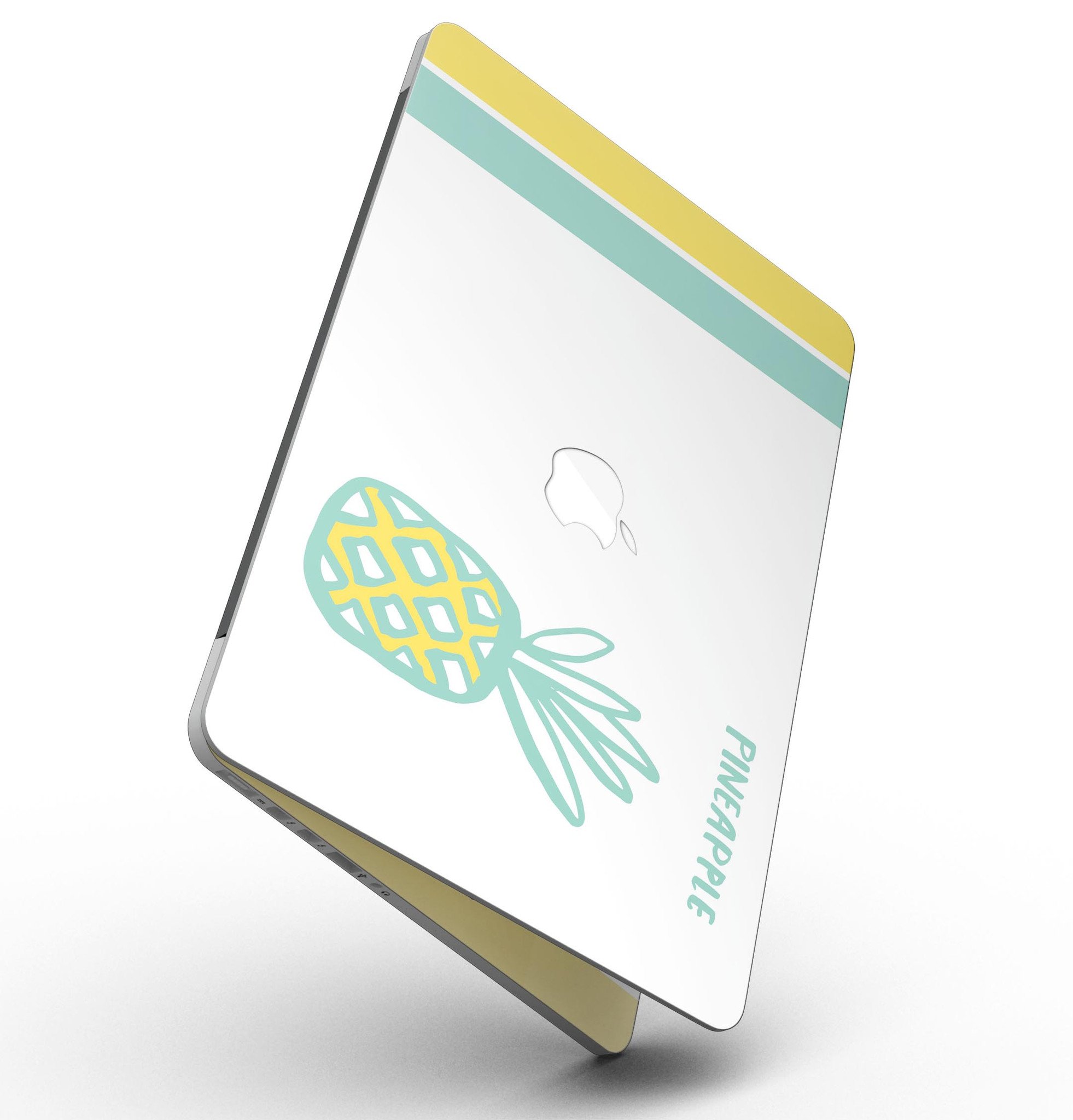 Bold Mint Pineapple skin for MacBook Pro with Retina Display, showcasing vibrant design and premium vinyl material.