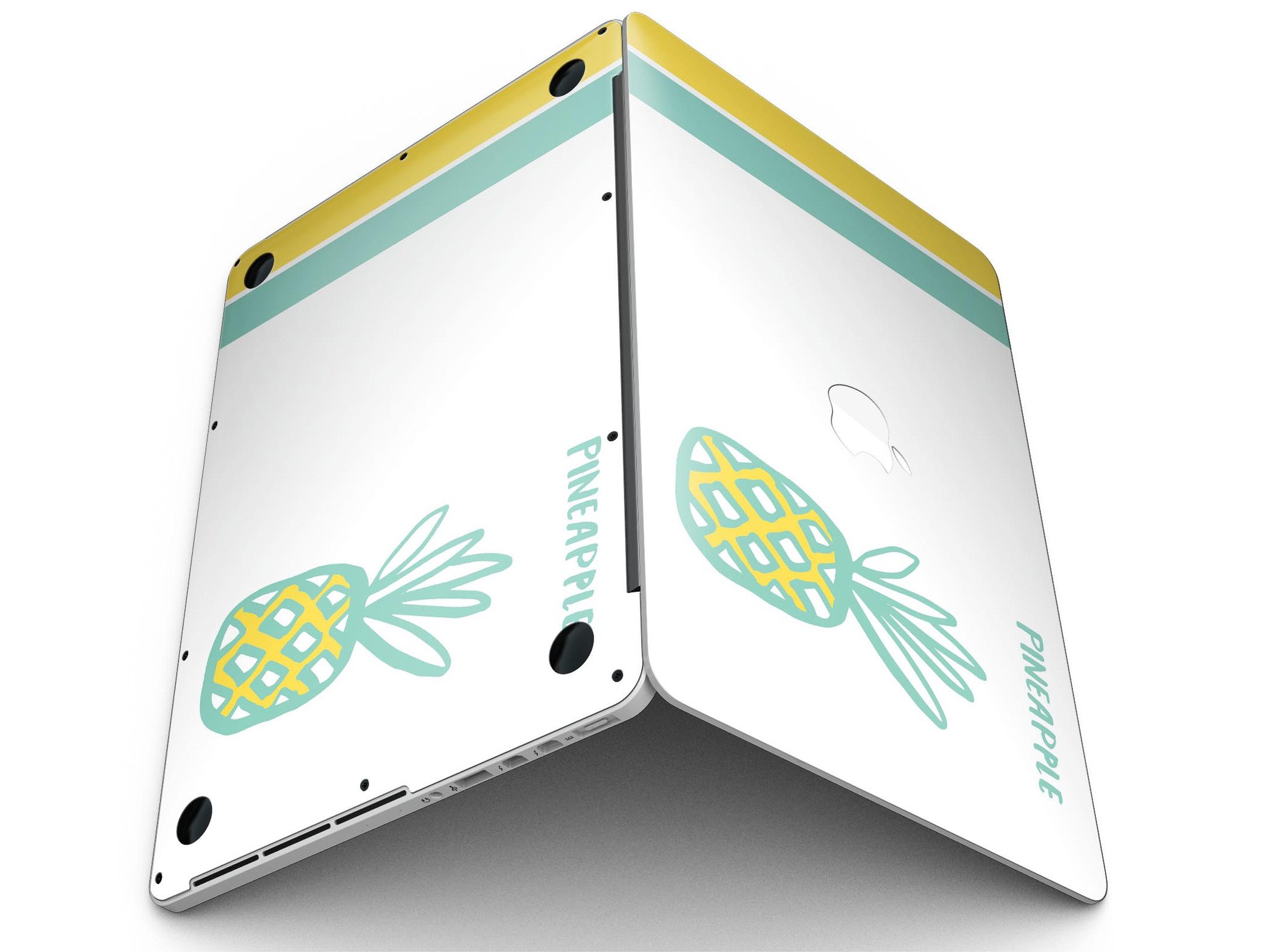 Bold Mint Pineapple skin for MacBook Pro with Retina Display, showcasing vibrant design and premium vinyl material.