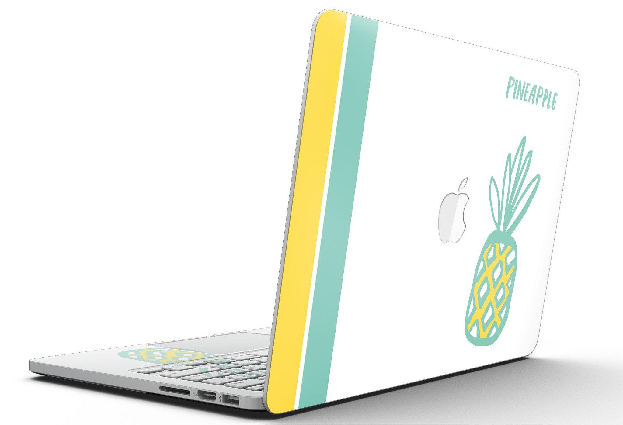 Bold Mint Pineapple skin for MacBook Pro with Retina Display, showcasing vibrant design and premium vinyl material.