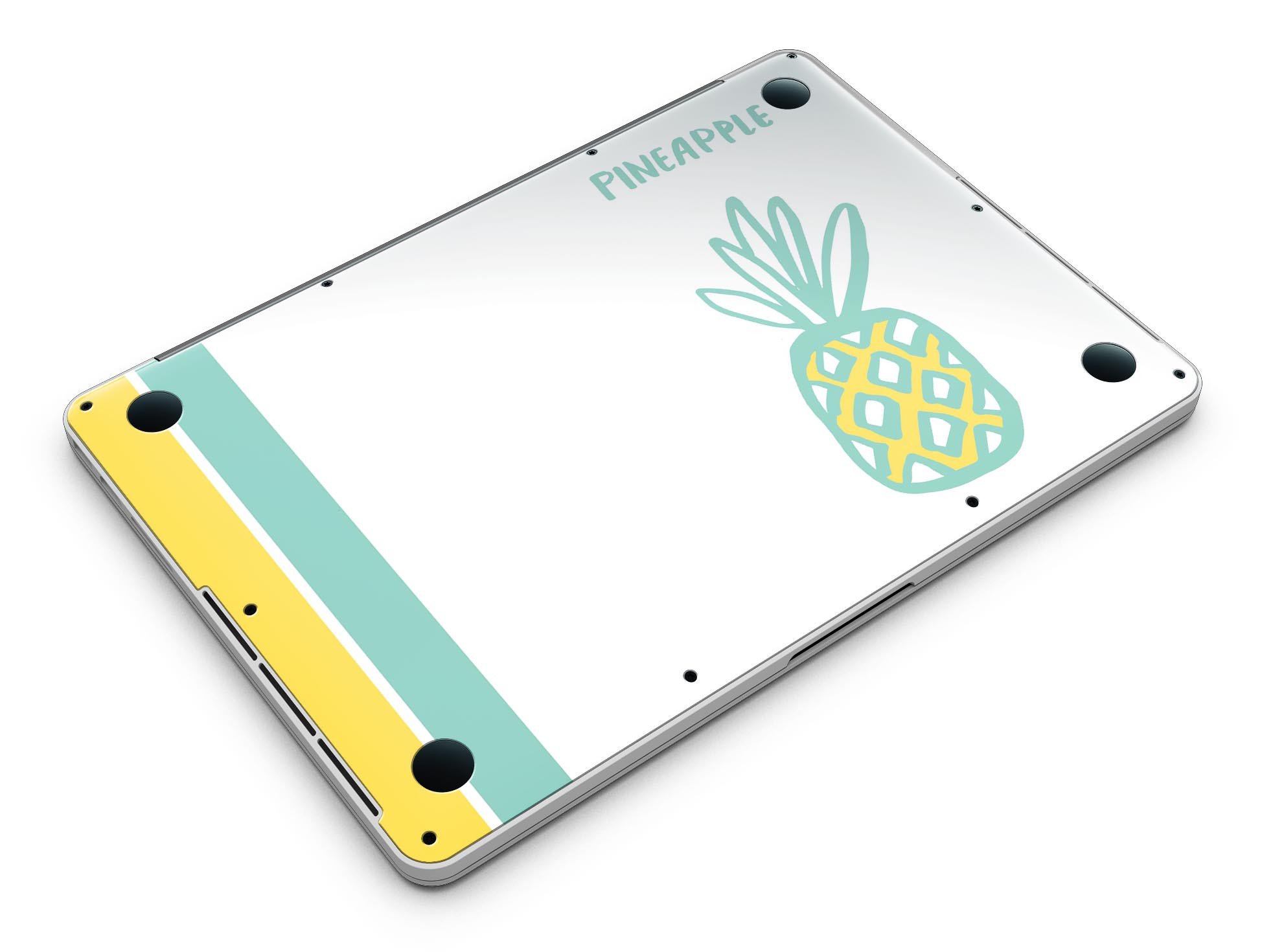 Bold Mint Pineapple skin for MacBook Pro with Retina Display, showcasing vibrant design and premium vinyl material.