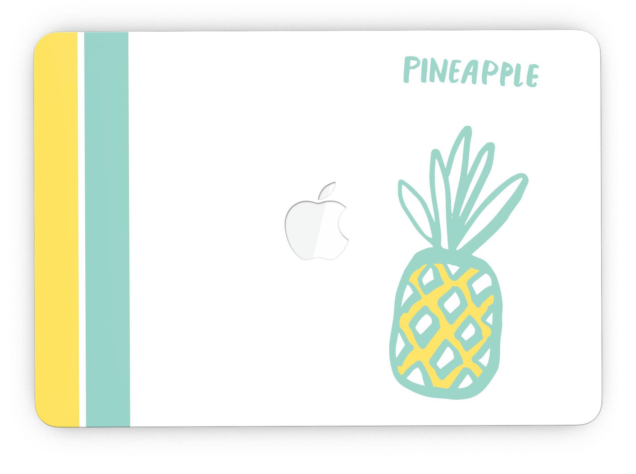 Bold Mint Pineapple skin for MacBook Pro with Retina Display, showcasing vibrant design and premium vinyl material.