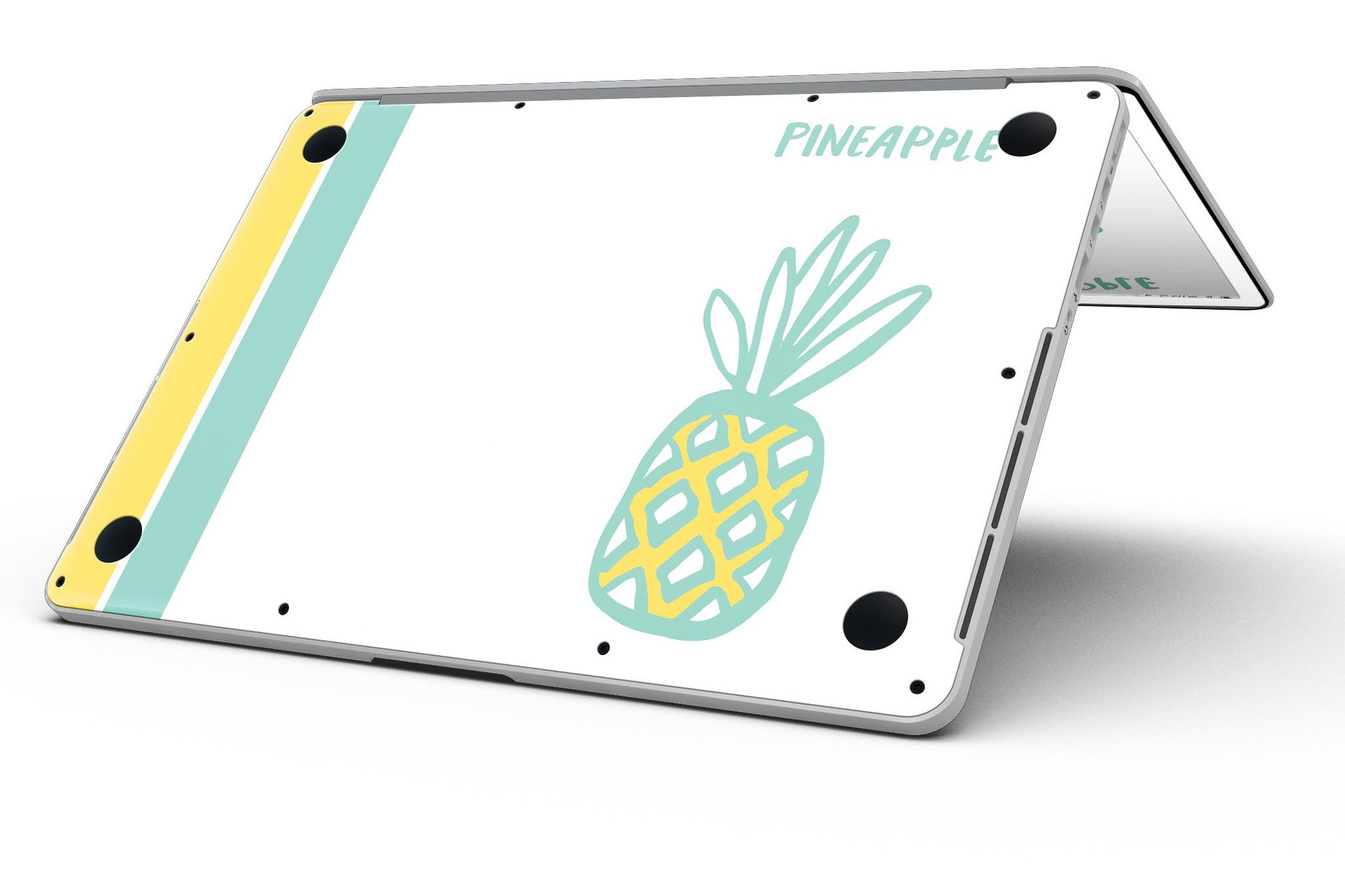 Bold Mint Pineapple skin for MacBook Pro with Retina Display, showcasing vibrant design and premium vinyl material.