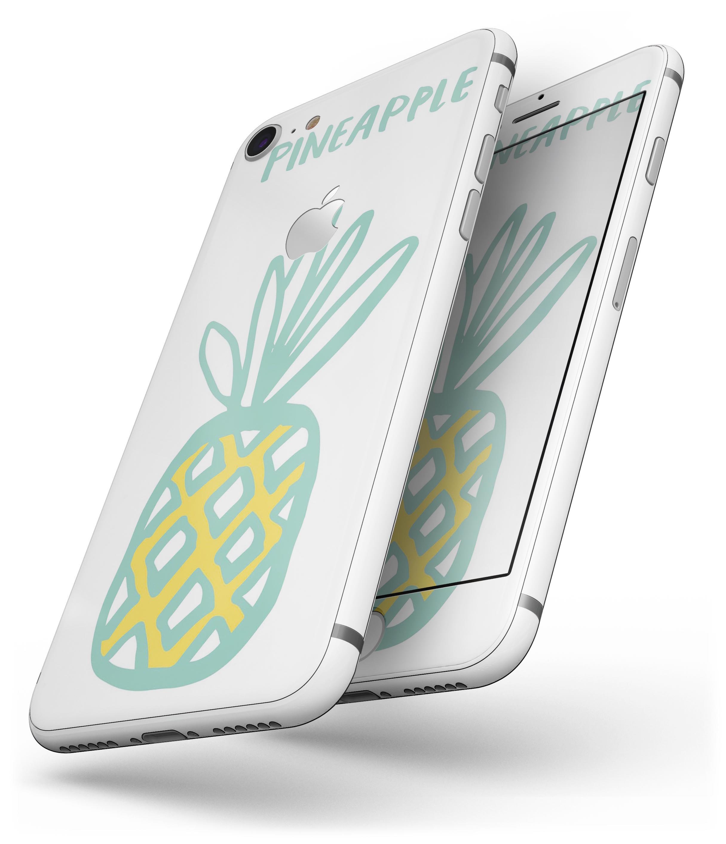 Bold Mint Pineapple skin for iPhone 8 and 8 Plus, showcasing vibrant colors and stylish design.