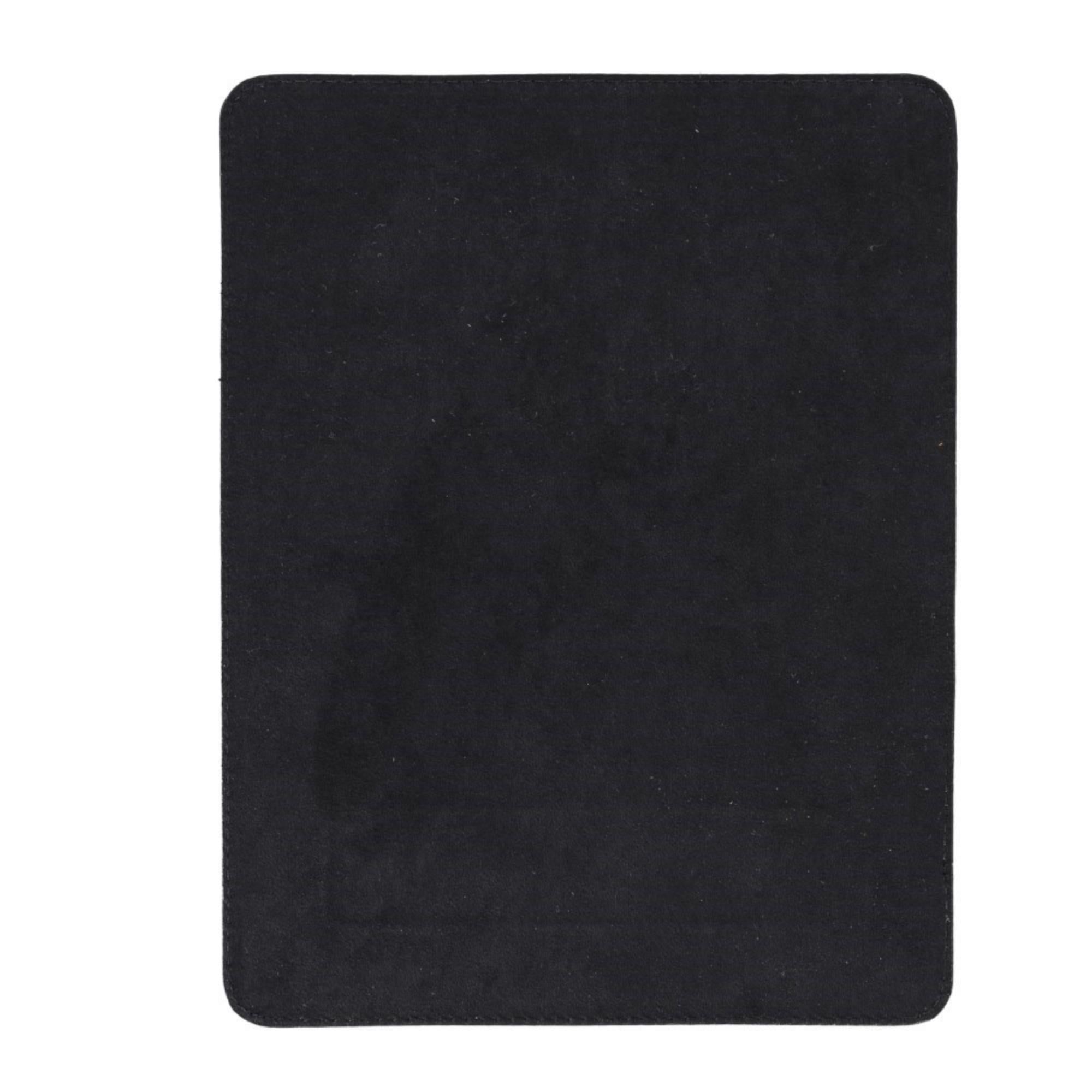 Boulder Full-Grain Leather Mouse Pad with ergonomic hand support, showcasing its luxurious texture and non-slip base.