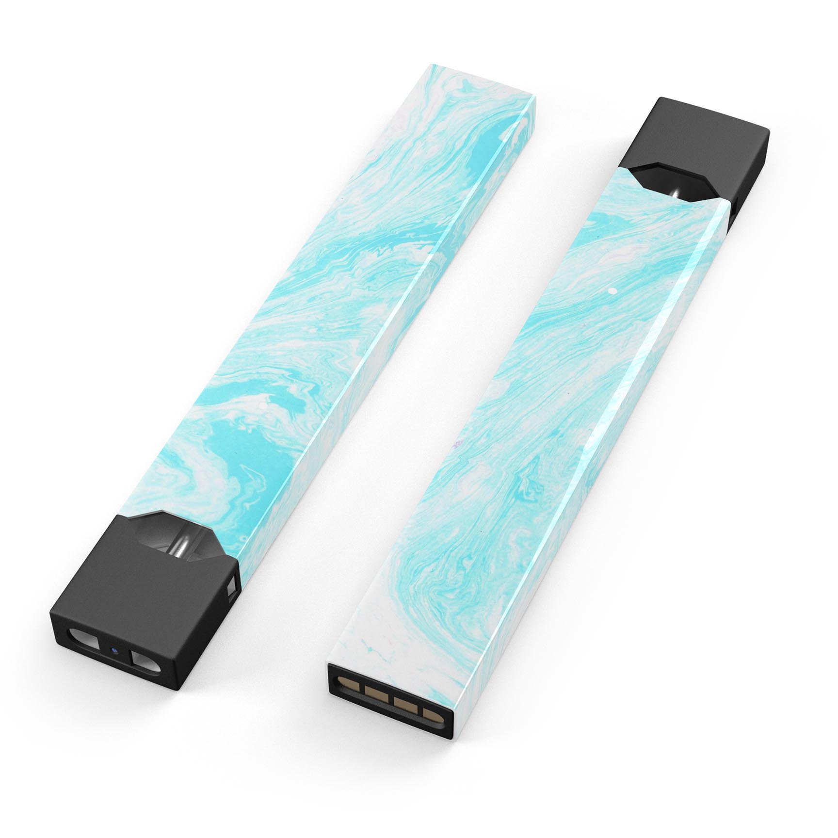 Bright Blue Textured Marble skin wrap for JUUL device, showcasing vibrant blue marble design and protective features.