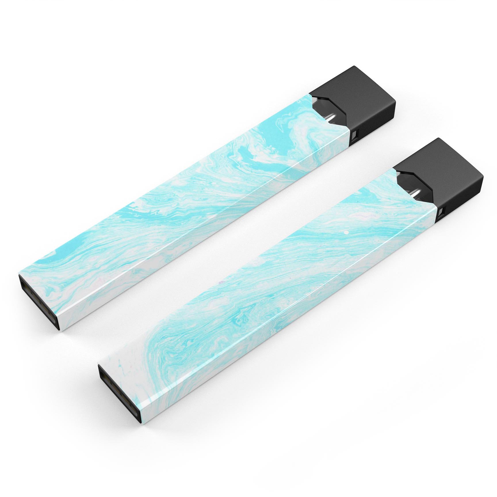 Bright Blue Textured Marble skin wrap for JUUL device, showcasing vibrant blue marble design and protective features.