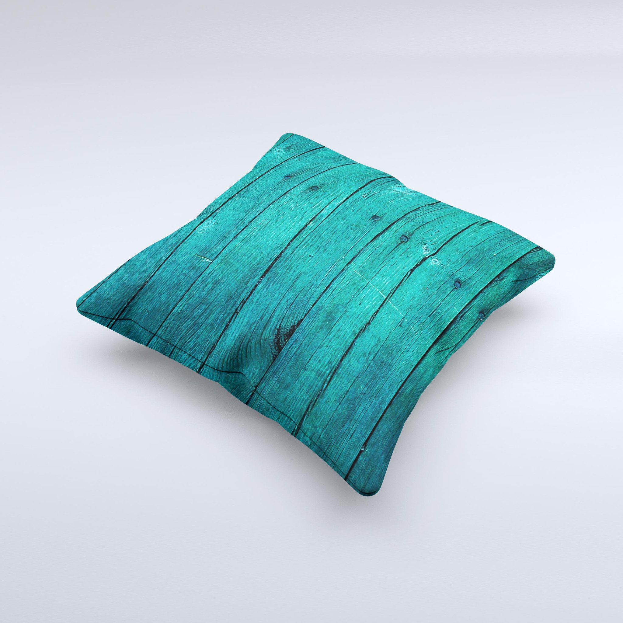 Bright emerald green decorative throw pillow featuring wood plank design, handcrafted in Virginia with high-quality materials.