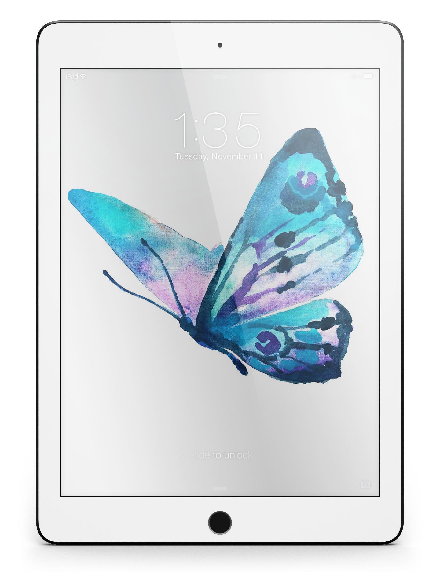 Bright Graceful Butterfly Full Body Skin for iPad Pro, showcasing vibrant colors and intricate butterfly design.