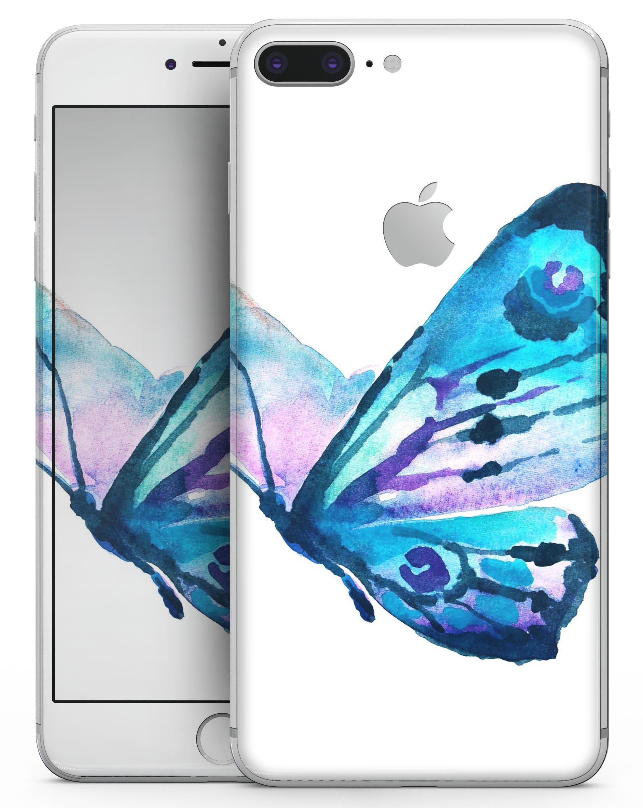 Bright Graceful Butterfly skin for iPhone 8 and 8 Plus, showcasing vibrant colors and intricate butterfly design.