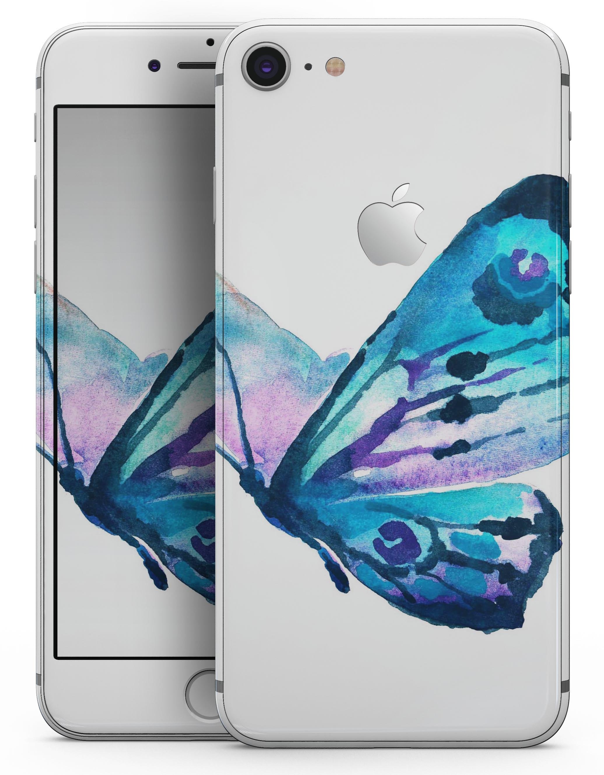 Bright Graceful Butterfly skin for iPhone 8 and 8 Plus, showcasing vibrant colors and intricate butterfly design.