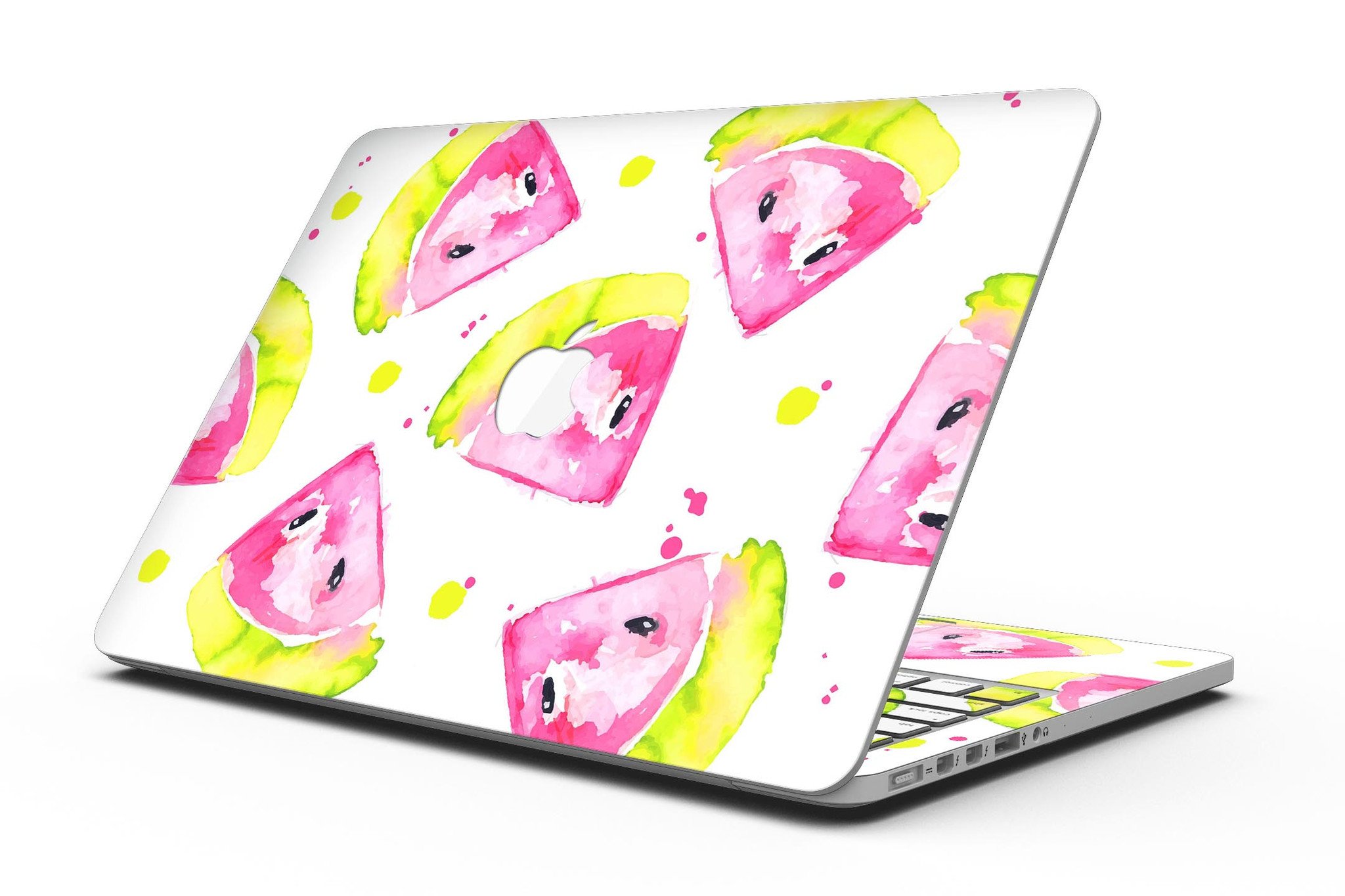 Bright Highlighter WaterColor skin for MacBook Pro with Retina Display, showcasing vibrant colors and a sleek design.