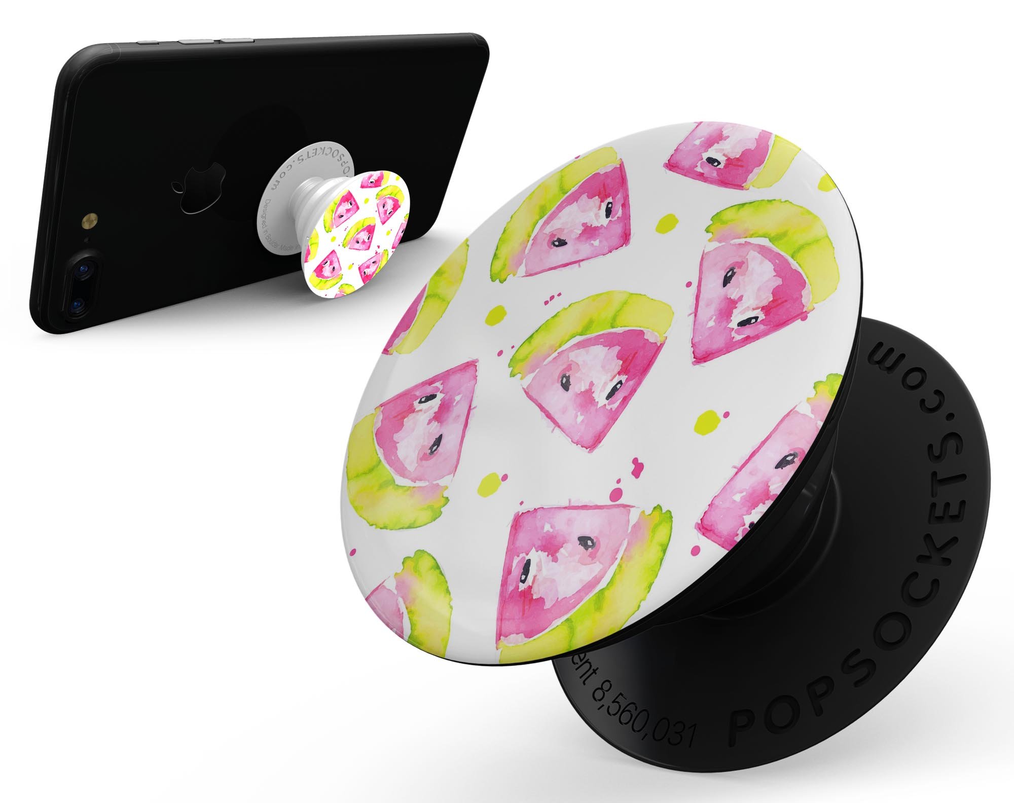 Bright Highlighter WaterColor-Melins Skin Kit for PopSockets, featuring vibrant colors and a stylish design.