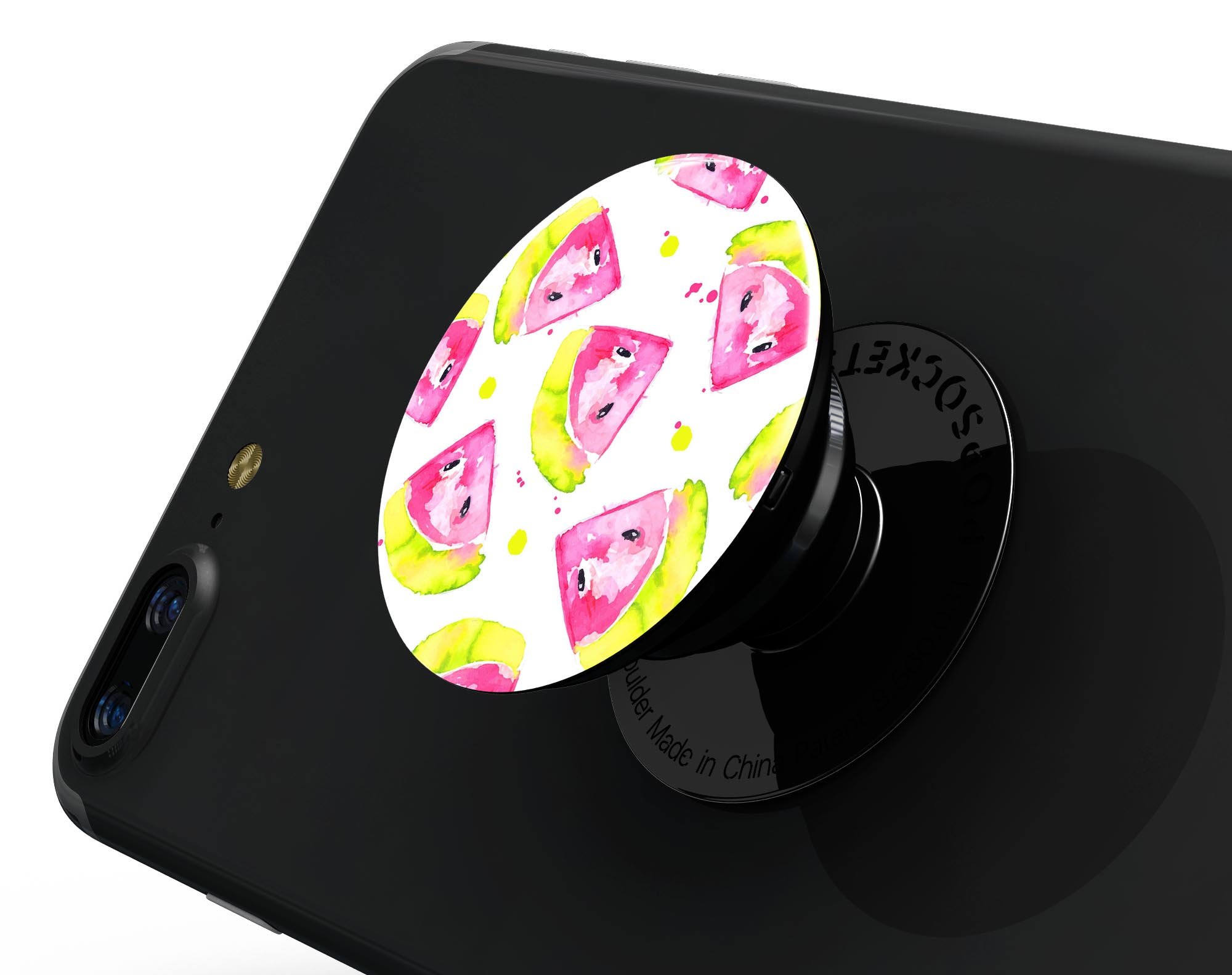 Bright Highlighter WaterColor-Melins Skin Kit for PopSockets, featuring vibrant colors and a stylish design.