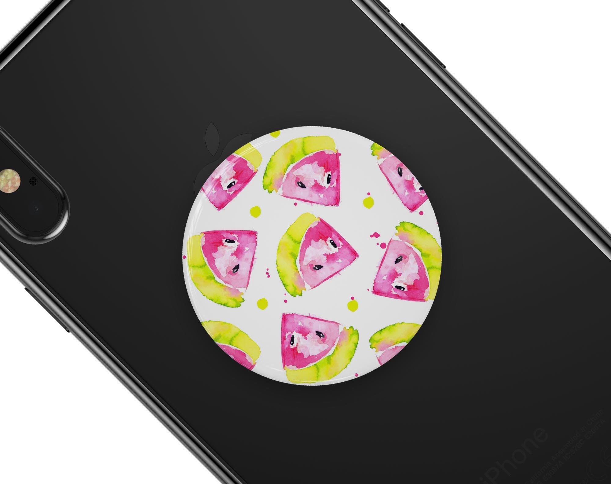 Bright Highlighter WaterColor-Melins Skin Kit for PopSockets, featuring vibrant colors and a stylish design.