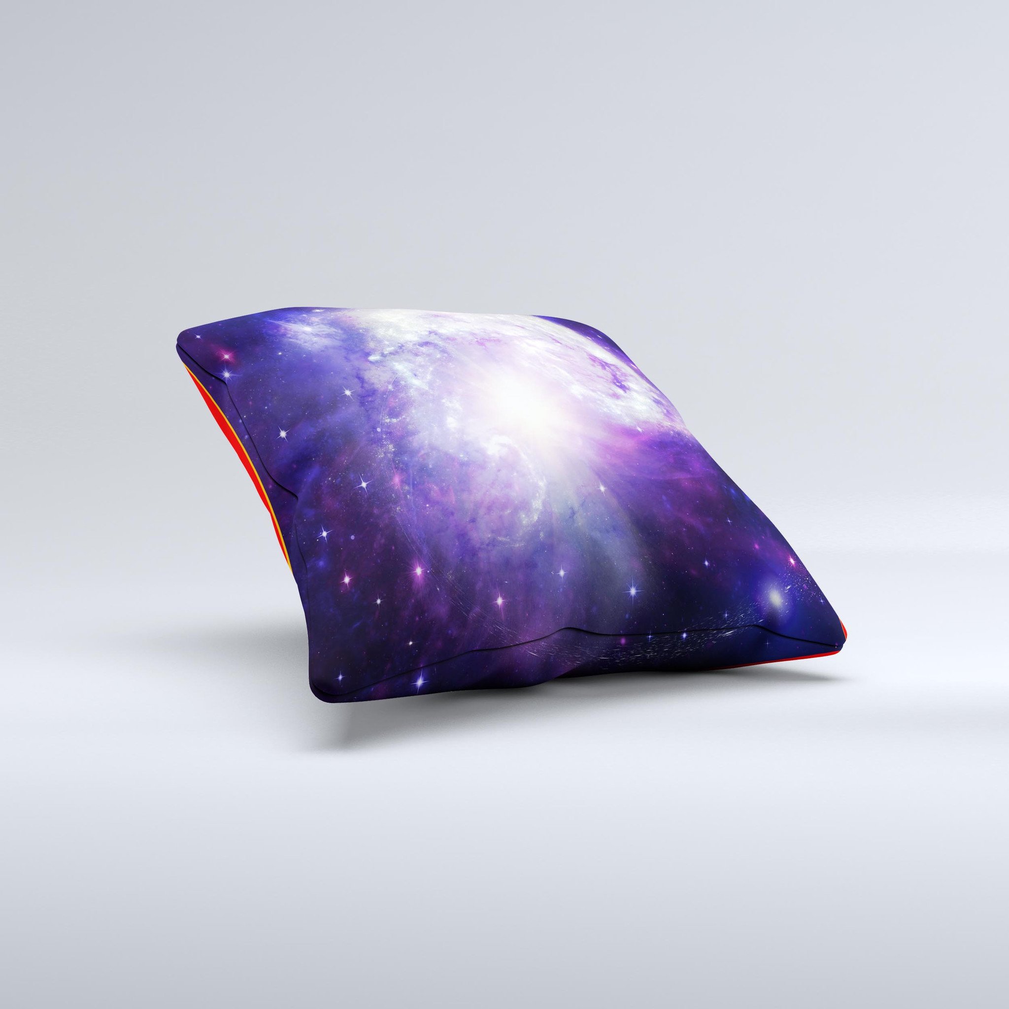 Bright Open Universe Ink-Fuzed Decorative Throw Pillow showcasing vibrant colors and unique design, perfect for home decor.