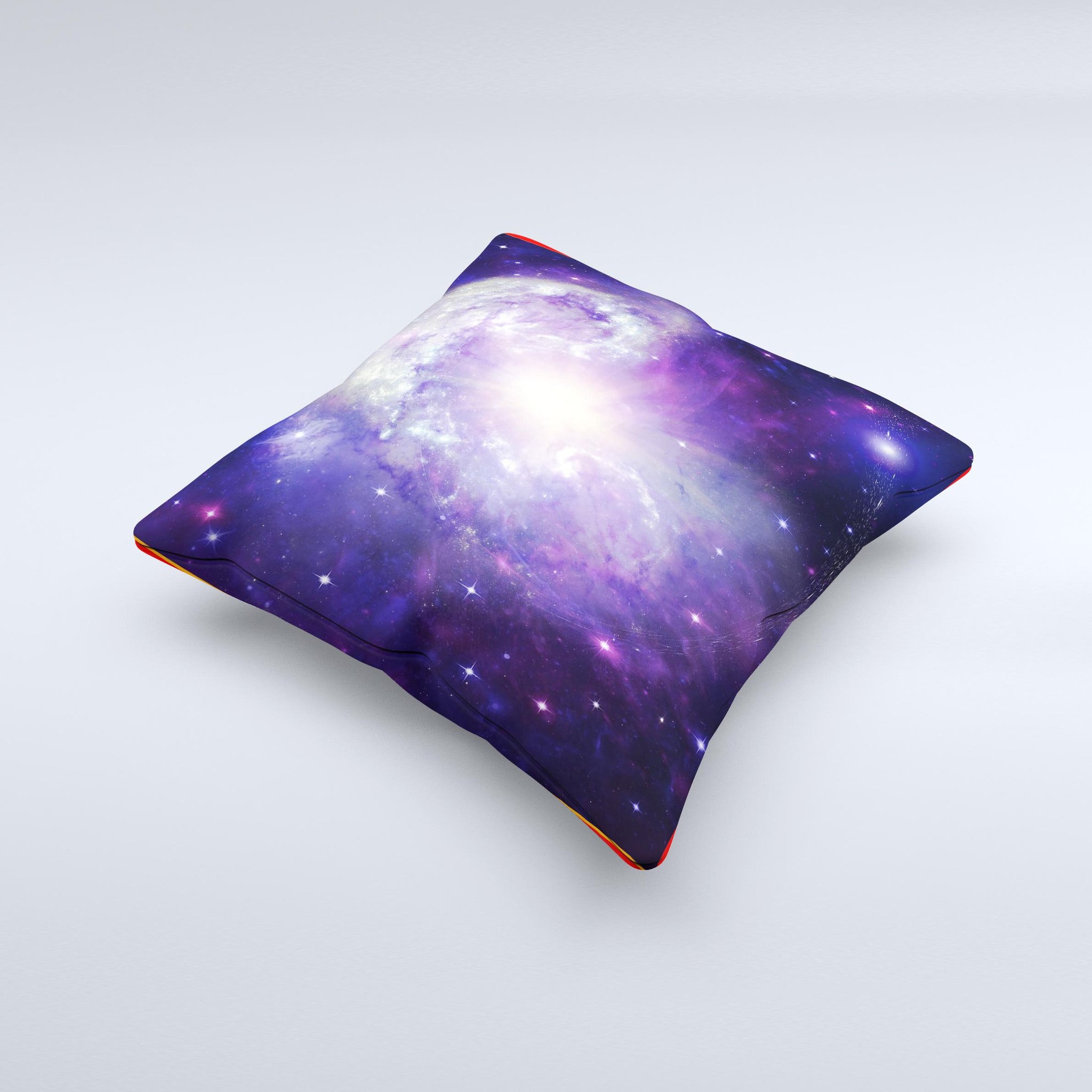 Bright Open Universe Ink-Fuzed Decorative Throw Pillow showcasing vibrant colors and unique design, perfect for home decor.