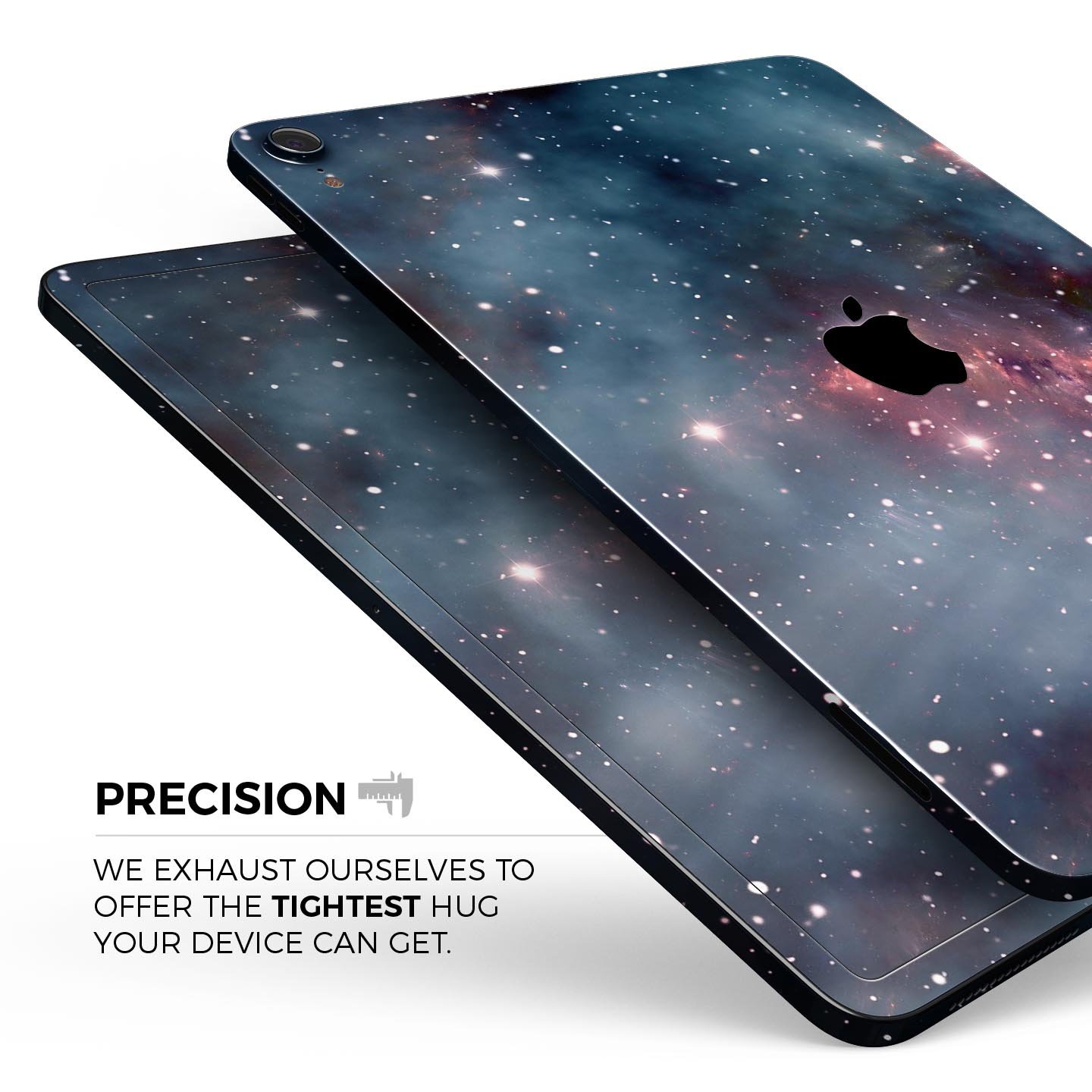 Bright Pink Nebula Skin Decal for Apple iPad Pro, showcasing vibrant colors and a sleek design for full-body protection.