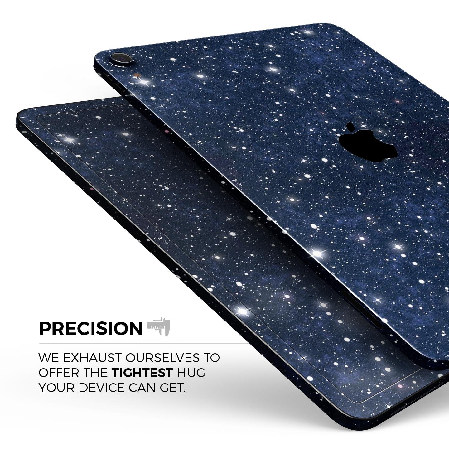 Bright Starry Sky Full Body Skin Decal for Apple iPad Pro 12.9", showcasing a vibrant starry design with premium finish.