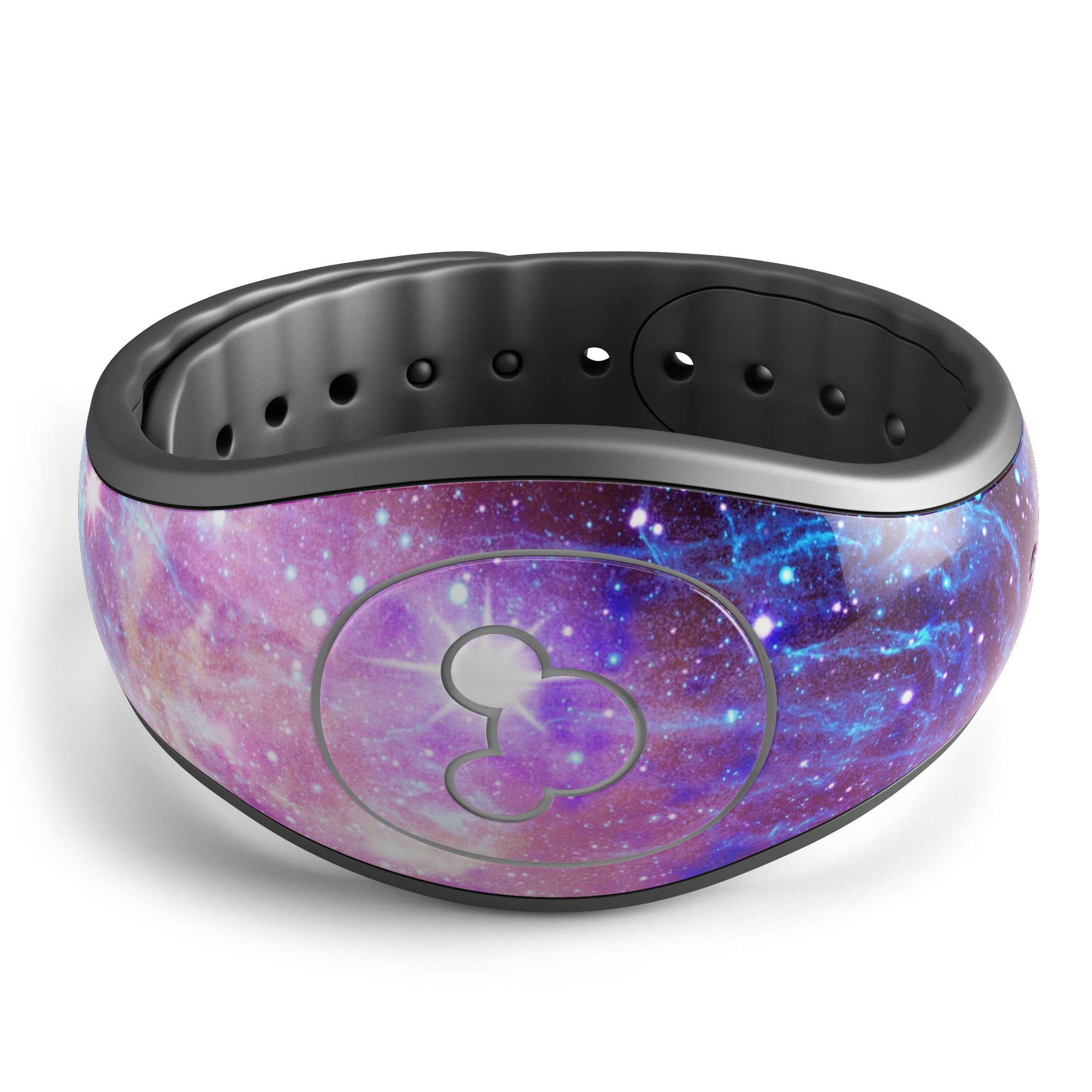 Bright Trippy Space decal skin wrap kit for Disney Magic Band, showcasing vibrant colors and intricate design.