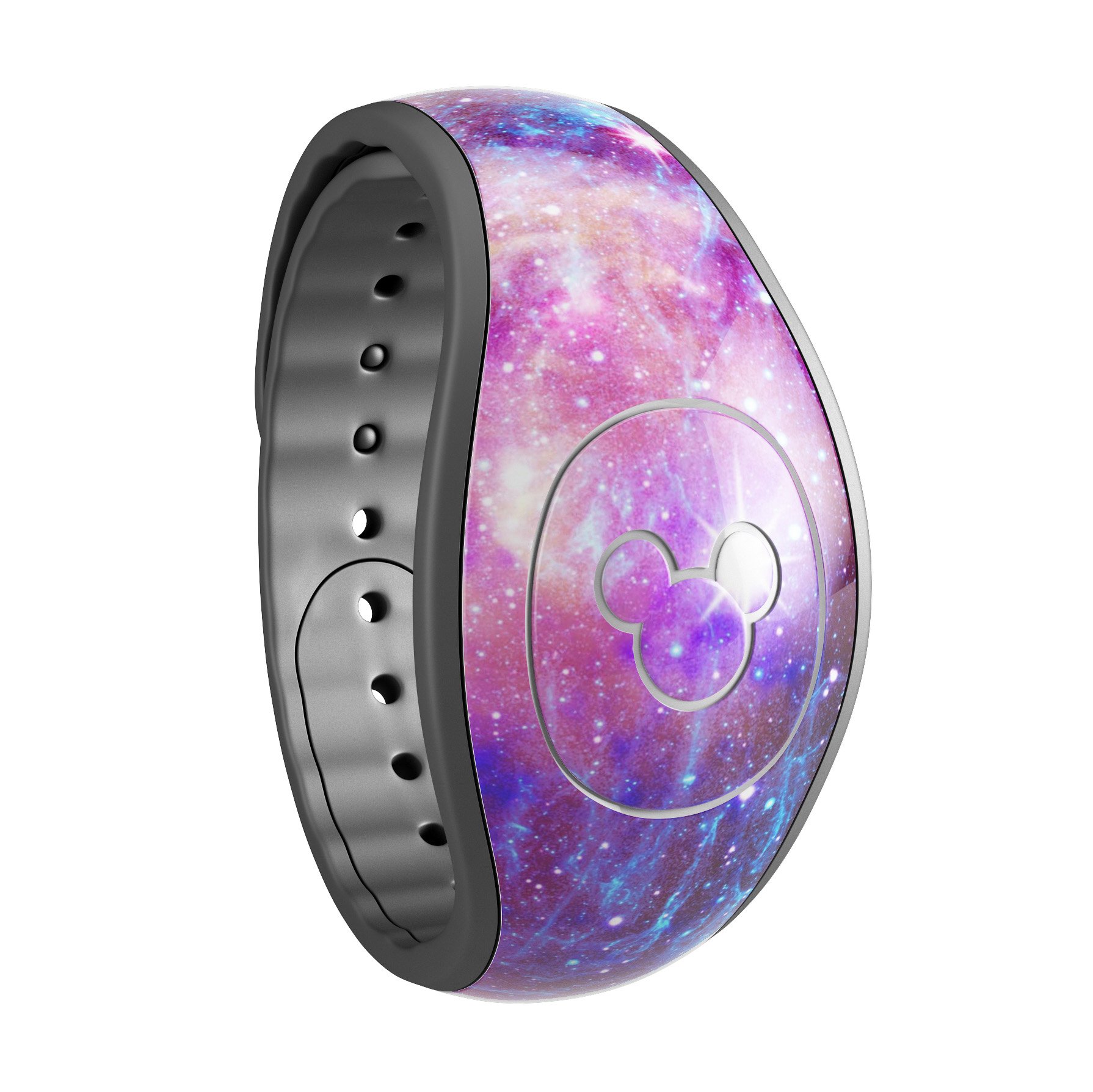 Bright Trippy Space decal skin wrap kit for Disney Magic Band, showcasing vibrant colors and intricate design.