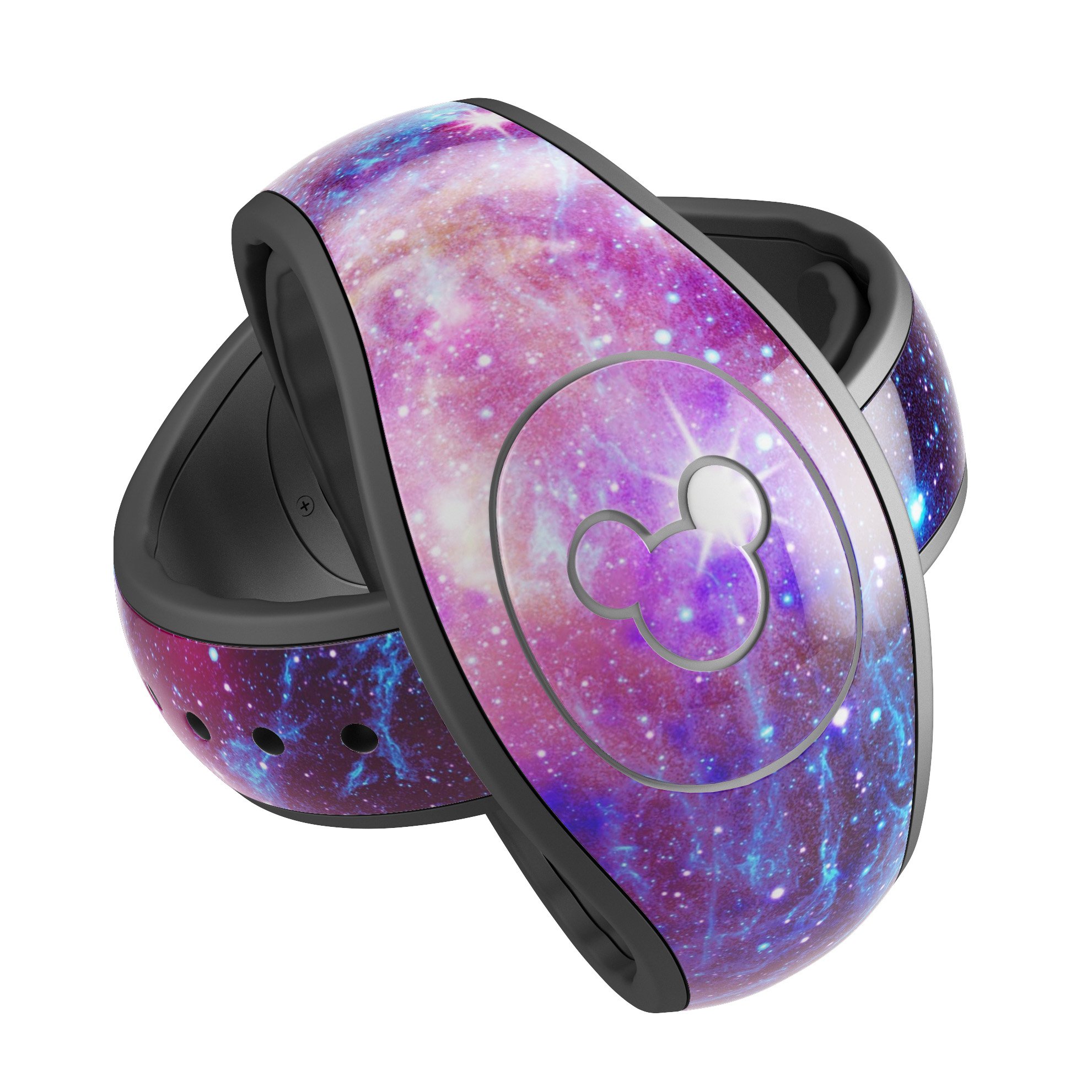 Bright Trippy Space decal skin wrap kit for Disney Magic Band, showcasing vibrant colors and intricate design.