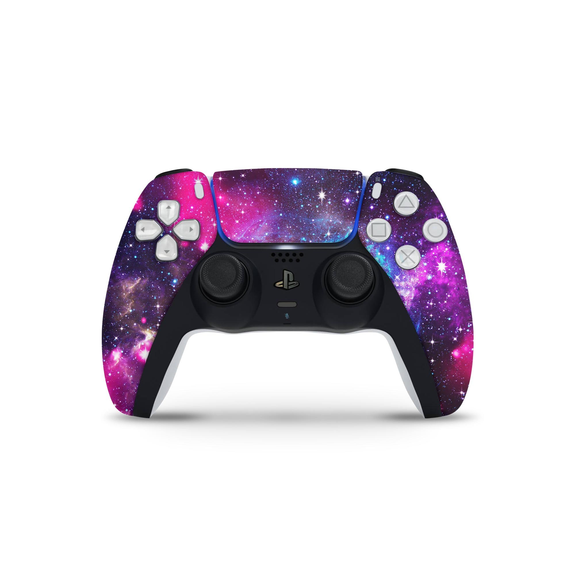 Bright Trippy Space full body skin decal wrap kit for Sony Playstation 5, showcasing vibrant colors and a sleek design.