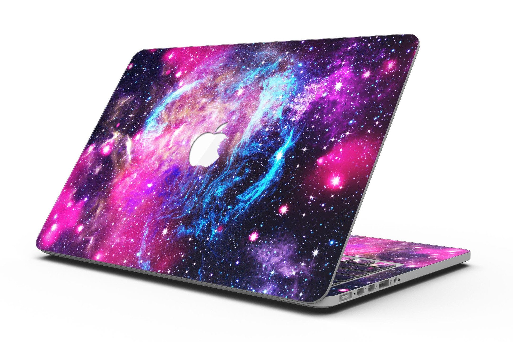 Bright Trippy Space skin for MacBook Pro with Retina Display, showcasing vibrant colors and unique design.