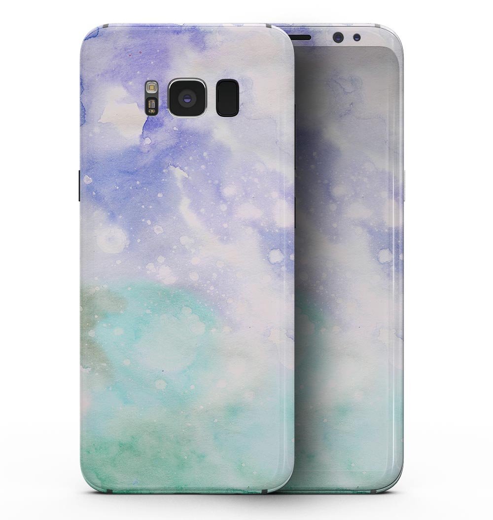 Bright v3 Absorbed Watercolor Texture skin for Samsung Galaxy S8, showcasing vibrant colors and a sleek design.