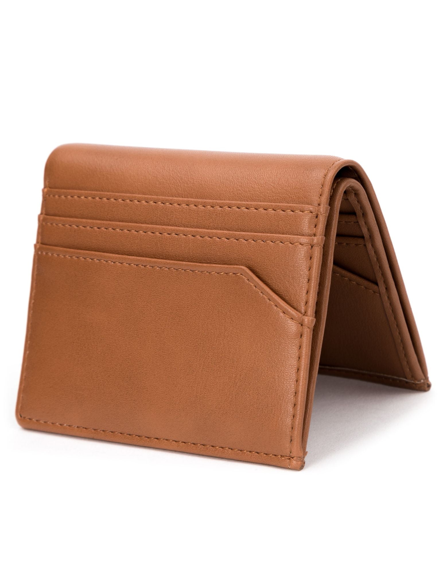 BROOME Unisex Wallet in Tan, made from ECO PU vegan leather, featuring 10 card slots and RFID protection.