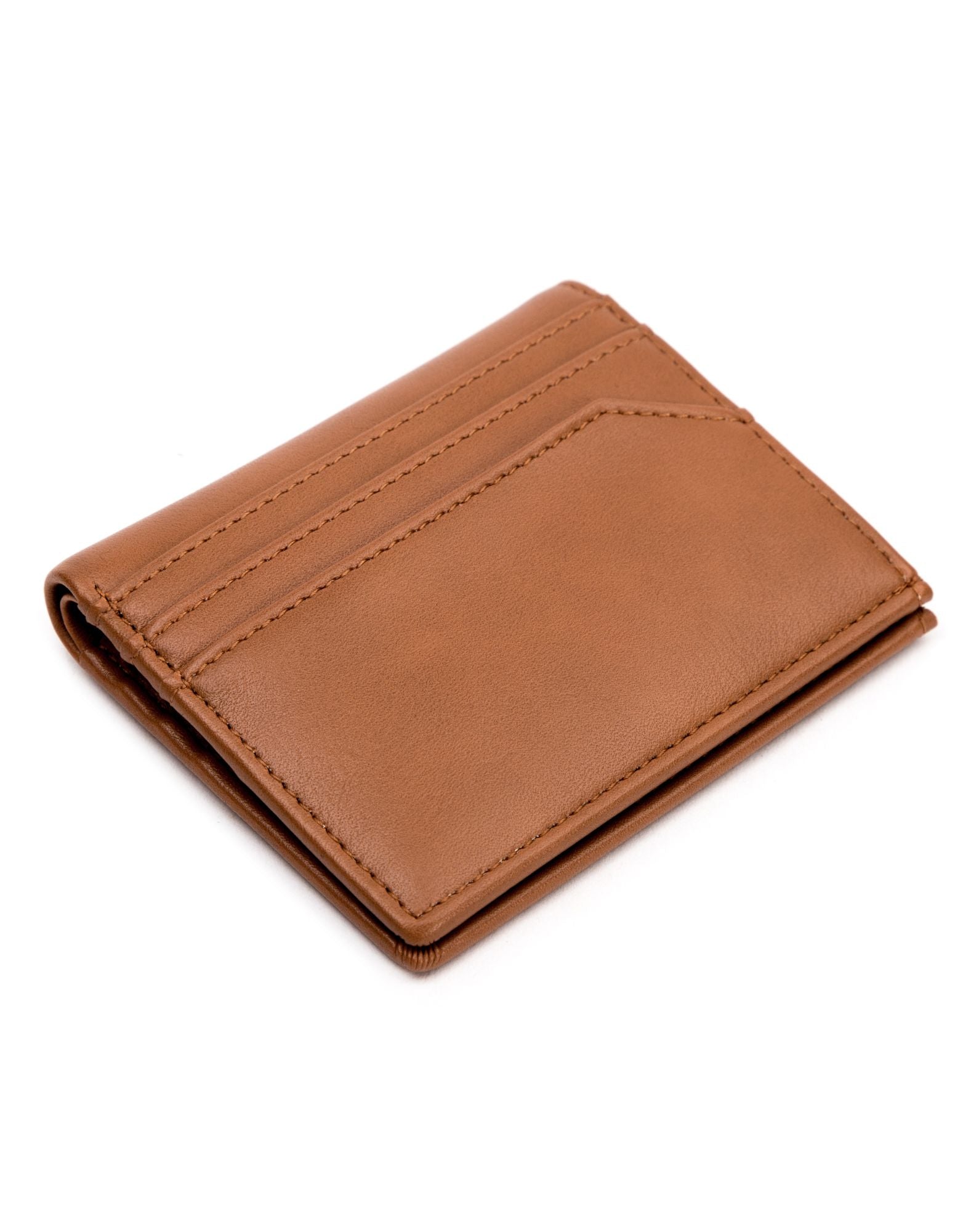 BROOME Unisex Wallet in Tan, made from ECO PU vegan leather, featuring 10 card slots and RFID protection.