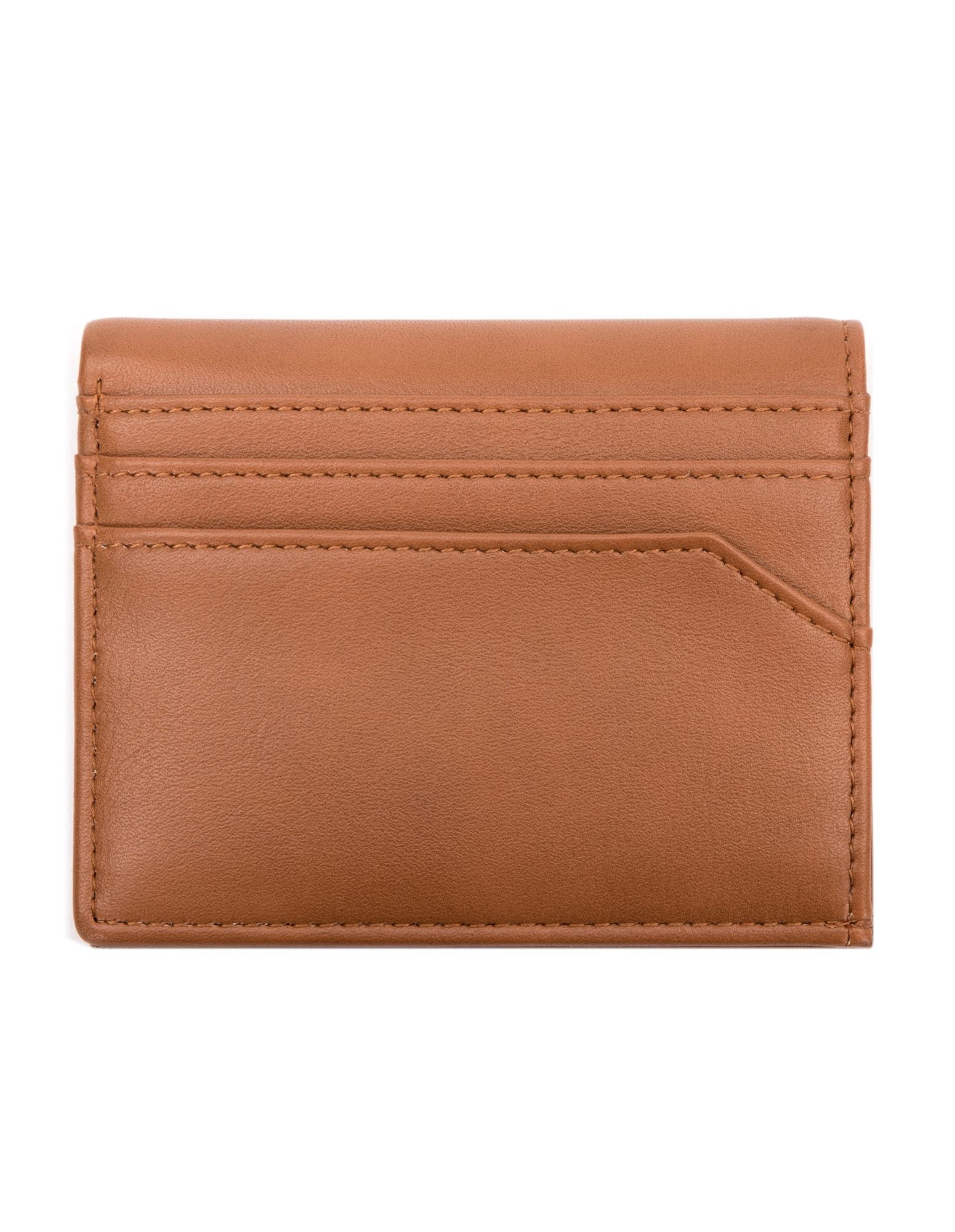 BROOME Unisex Wallet in Tan, made from ECO PU vegan leather, featuring 10 card slots and RFID protection.