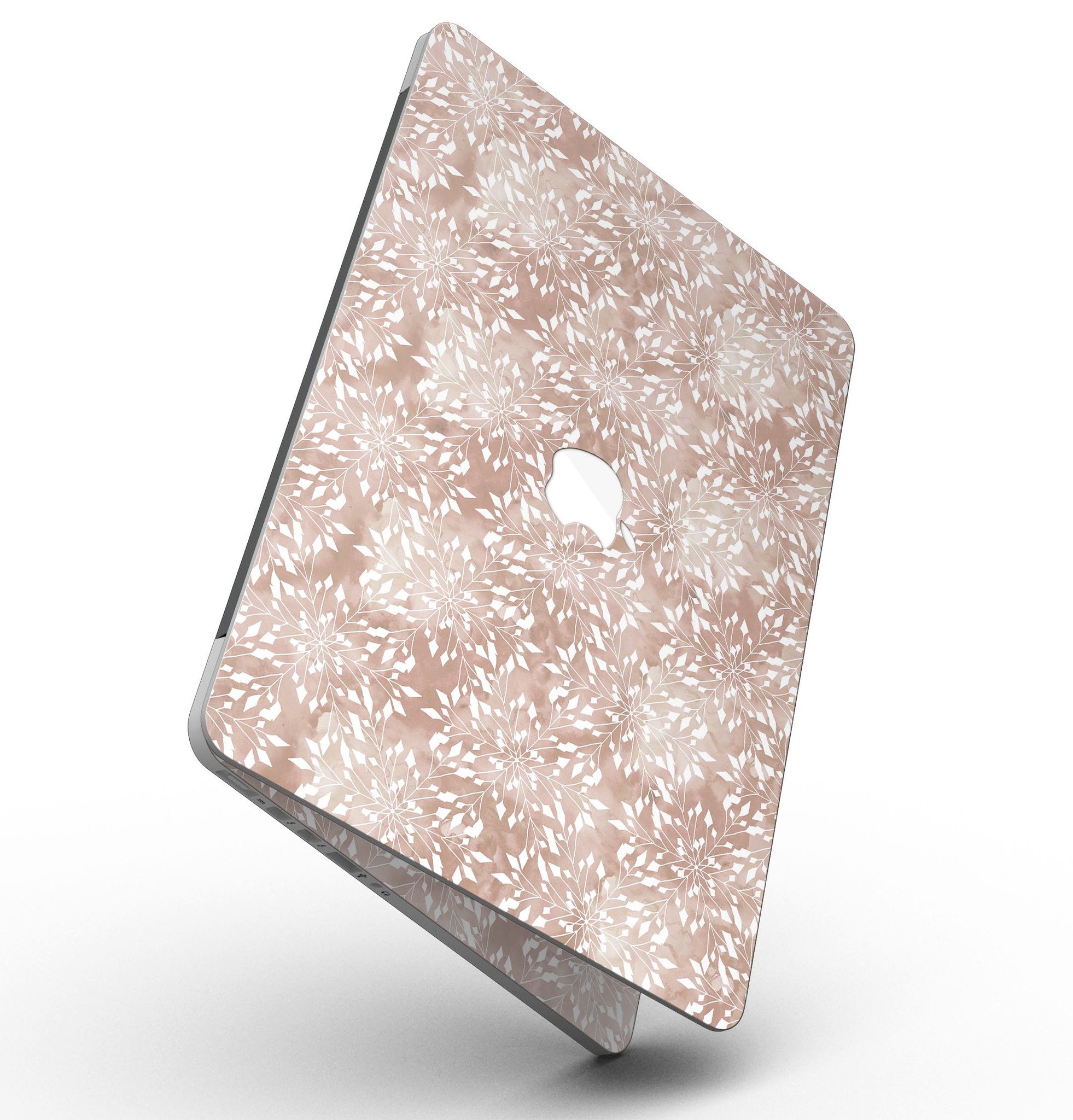 Brown and White Fractal Pattern skin for MacBook Pro with Retina Display, showcasing a stylish design that protects the device.