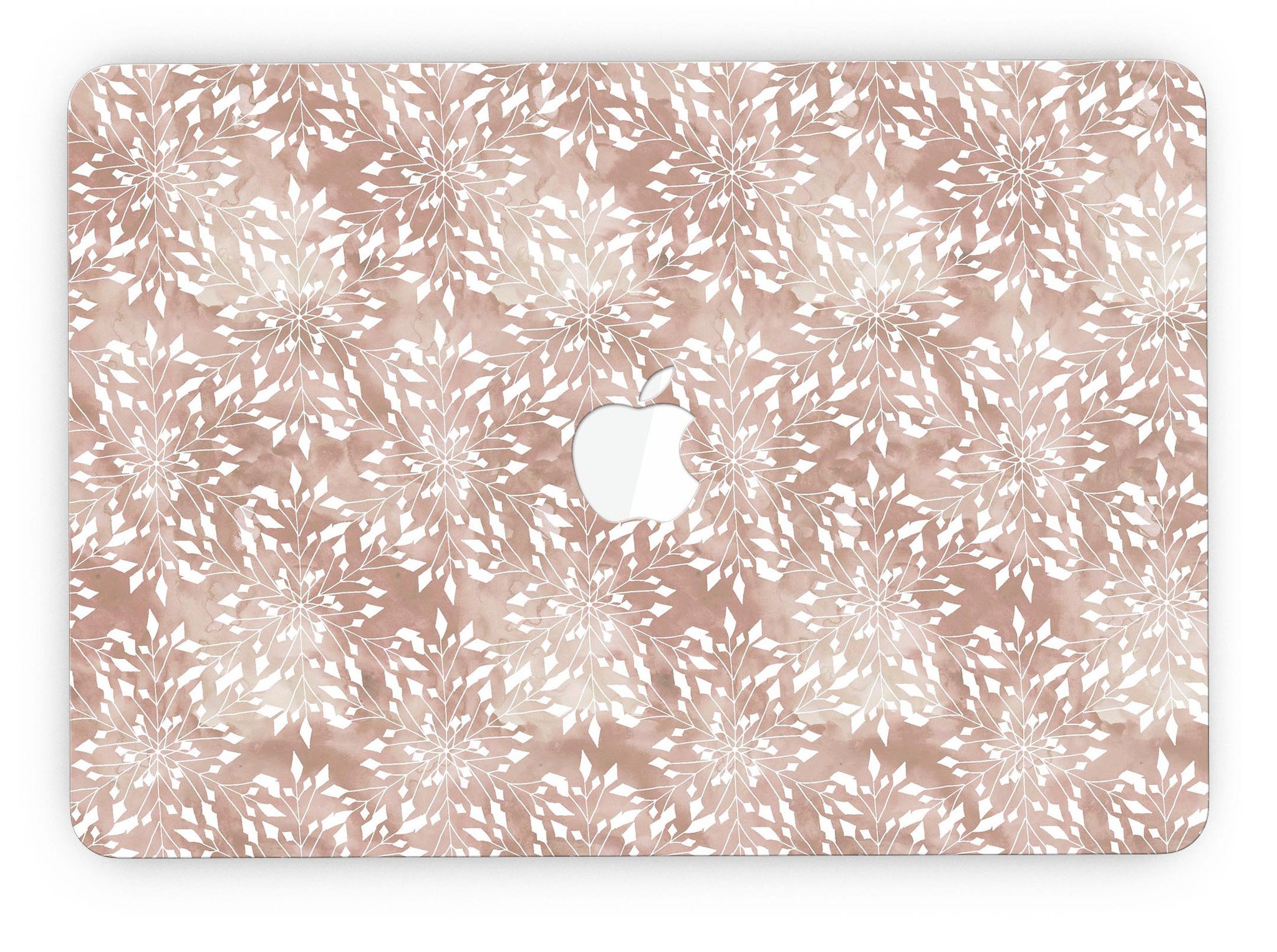 Brown and White Fractal Pattern skin for MacBook Pro with Retina Display, showcasing a stylish design that protects the device.