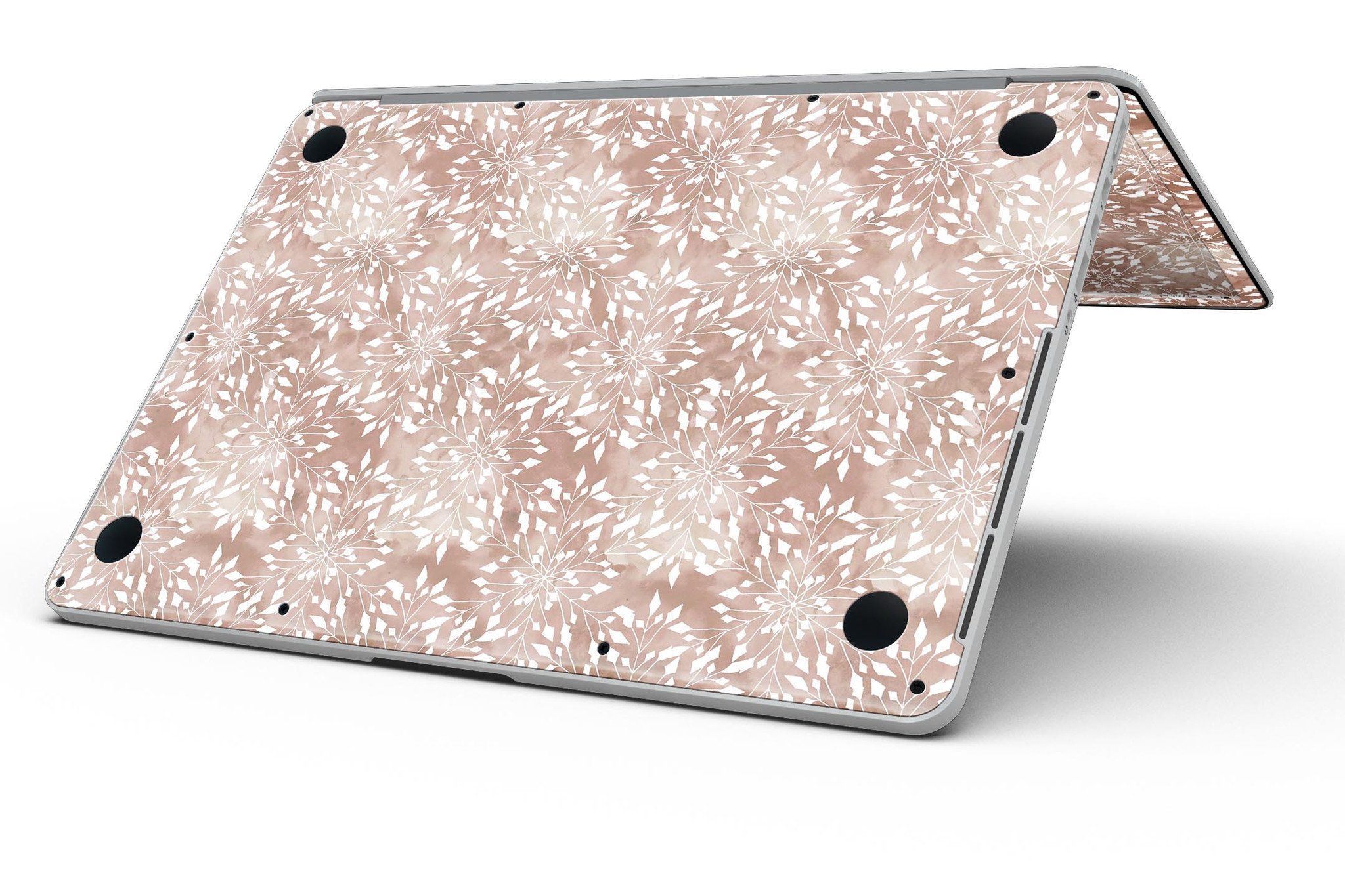 Brown and White Fractal Pattern skin for MacBook Pro with Retina Display, showcasing a stylish design that protects the device.