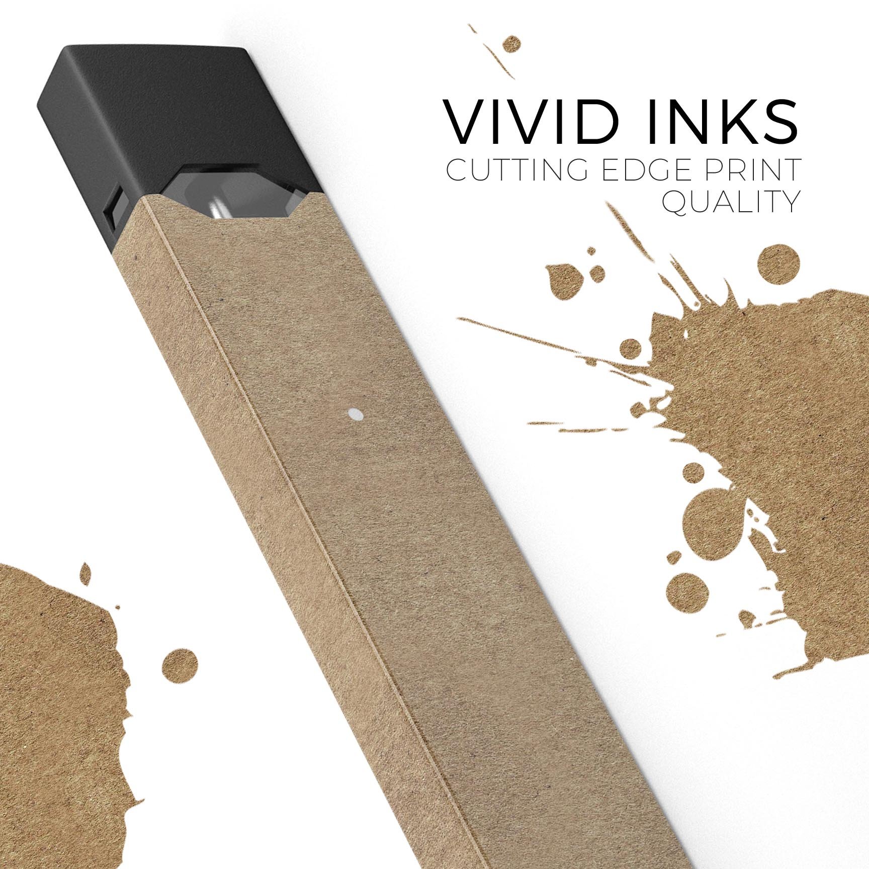 Brown Cork Surface skin-wrap sticker designed for JUUL vaping device, showcasing a stylish and protective design.