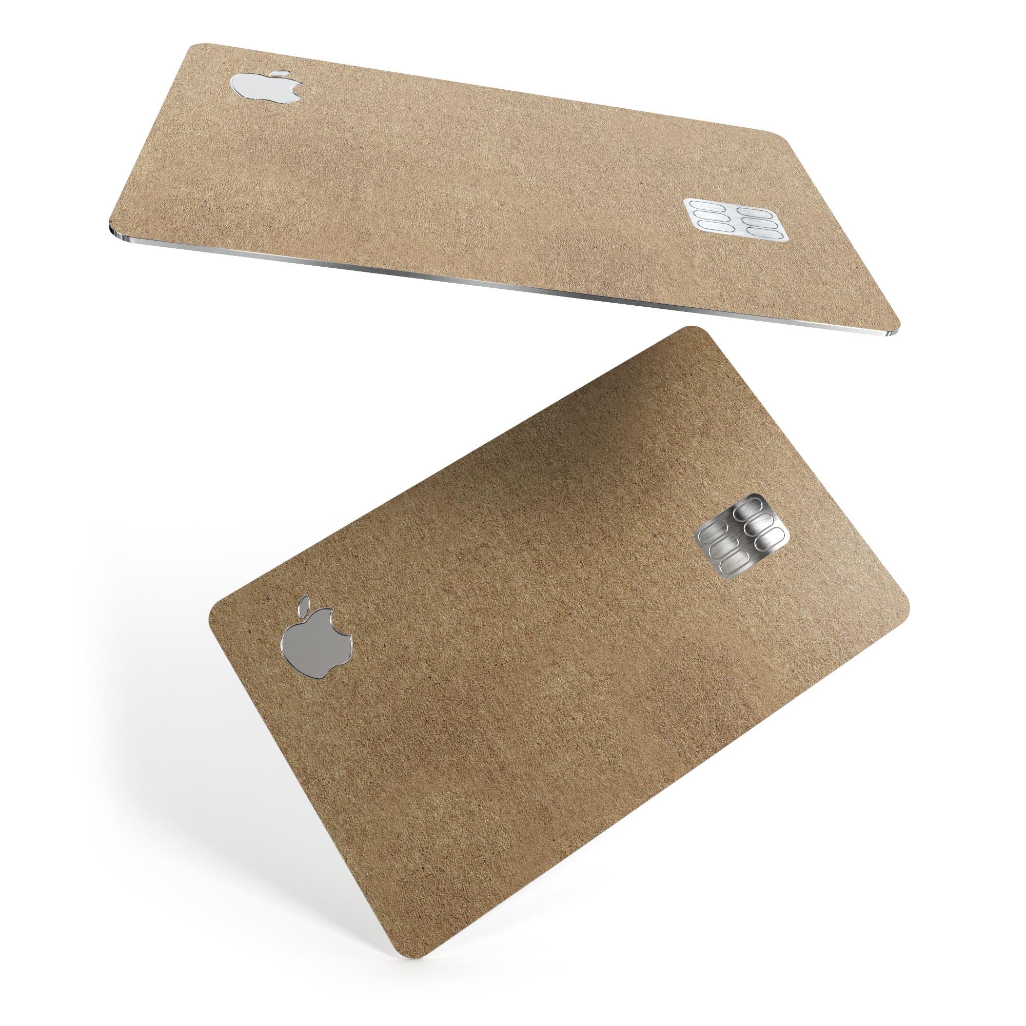 Brown Cork Surface decal skin for Apple Card, showcasing its premium design and protective features.