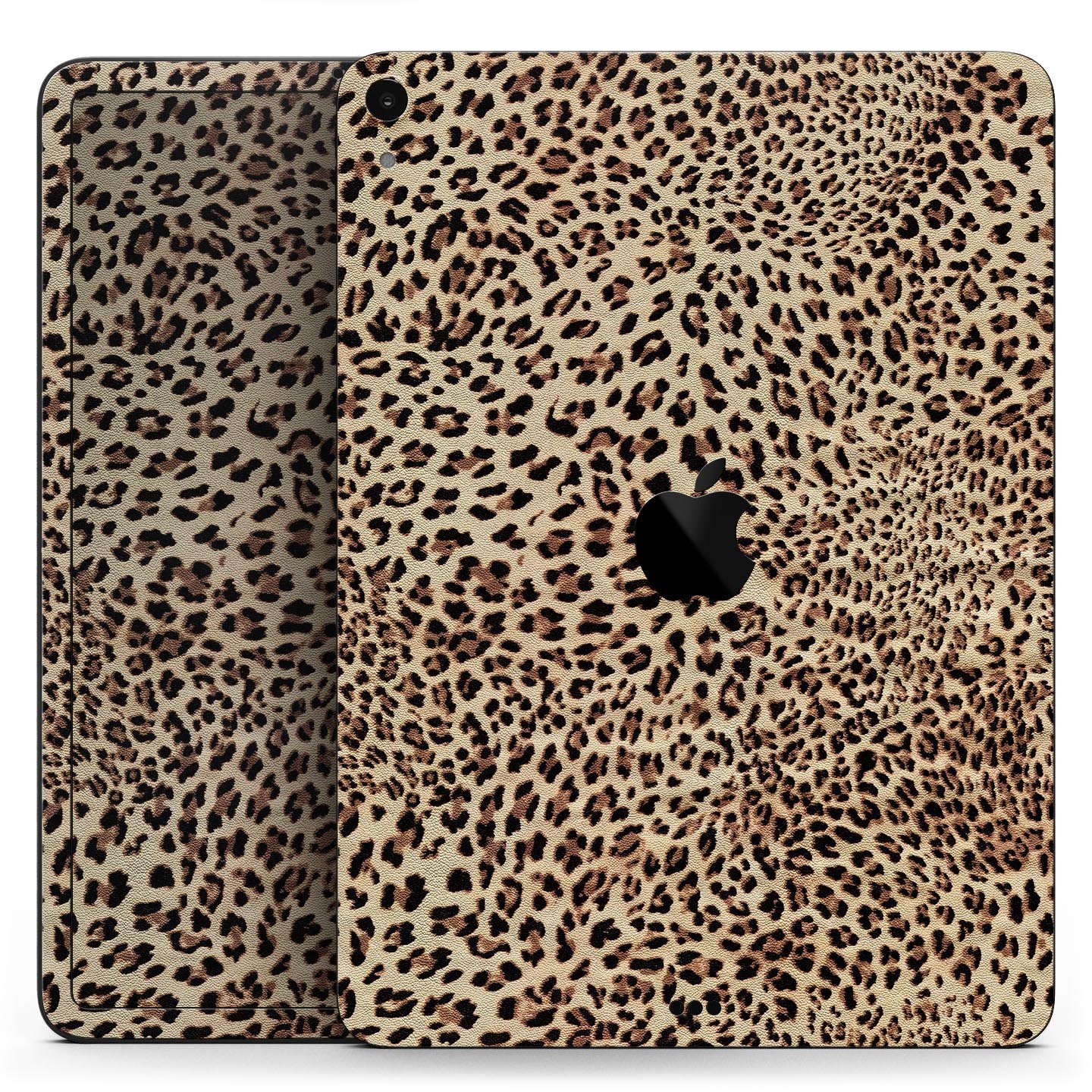 Brown Vector Leopard Print skin decal for Apple iPad, showcasing a stylish leopard pattern on a sleek surface.