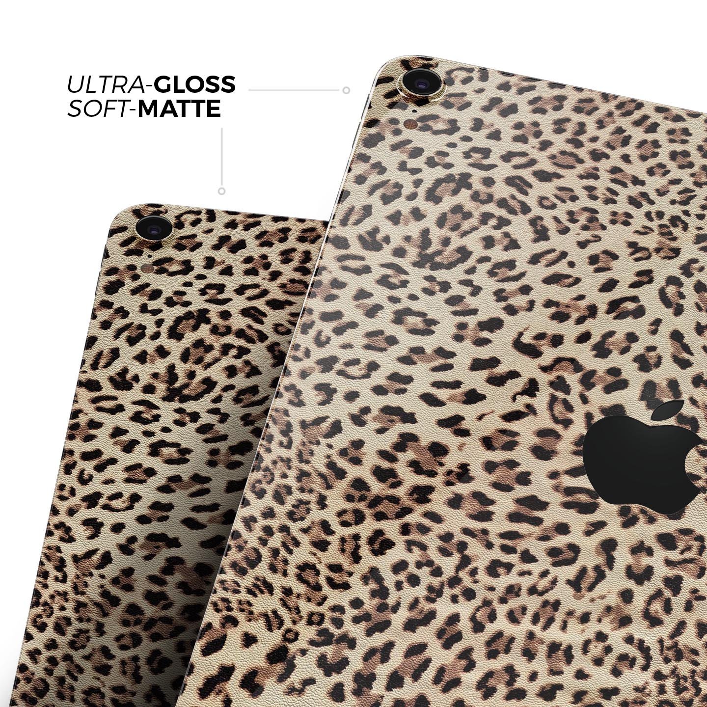 Brown Vector Leopard Print skin decal for Apple iPad, showcasing a stylish leopard pattern on a sleek surface.