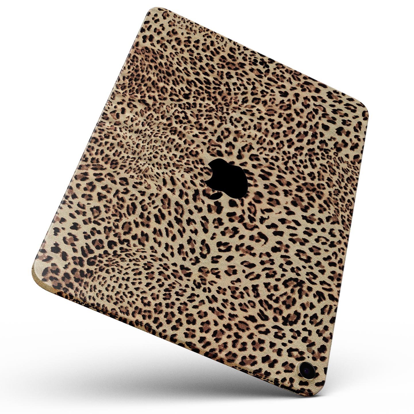 Brown Vector Leopard Print skin decal for Apple iPad, showcasing a stylish leopard pattern on a sleek surface.