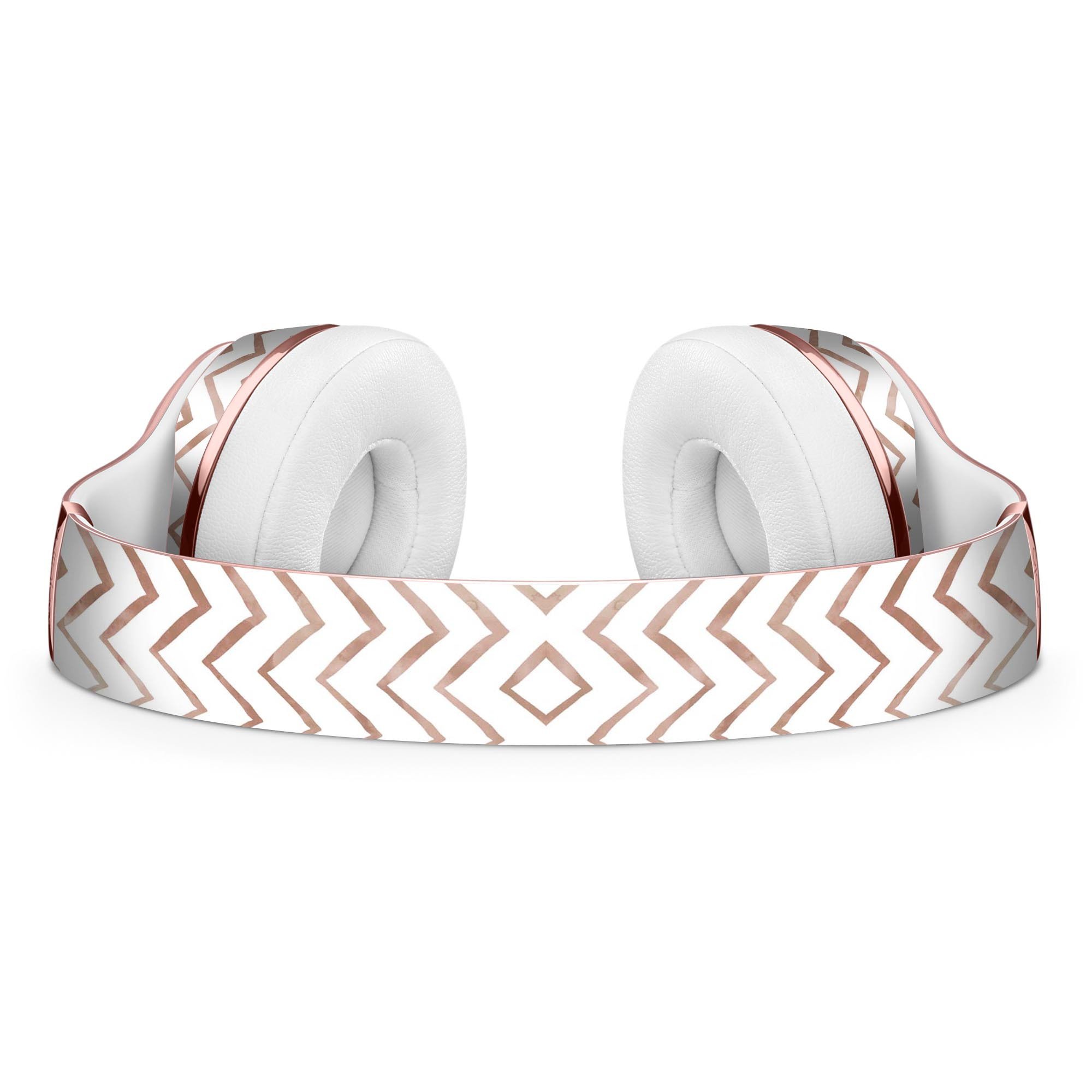 Brown Watercolor Chevron Full-Body Skin Kit for Beats by Dre Solo 3 Wireless Headphones, showcasing a stylish design and premium vinyl material.