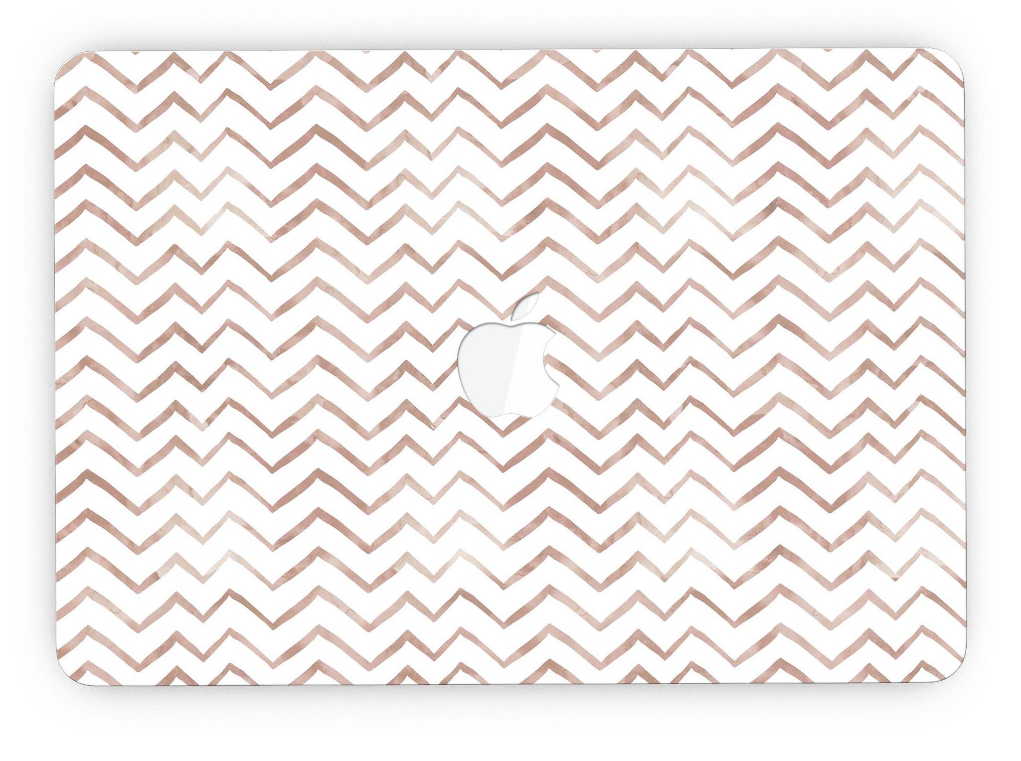 Brown Watercolor Chevron skin for MacBook Pro with Retina Display, showcasing a stylish design that protects the device.