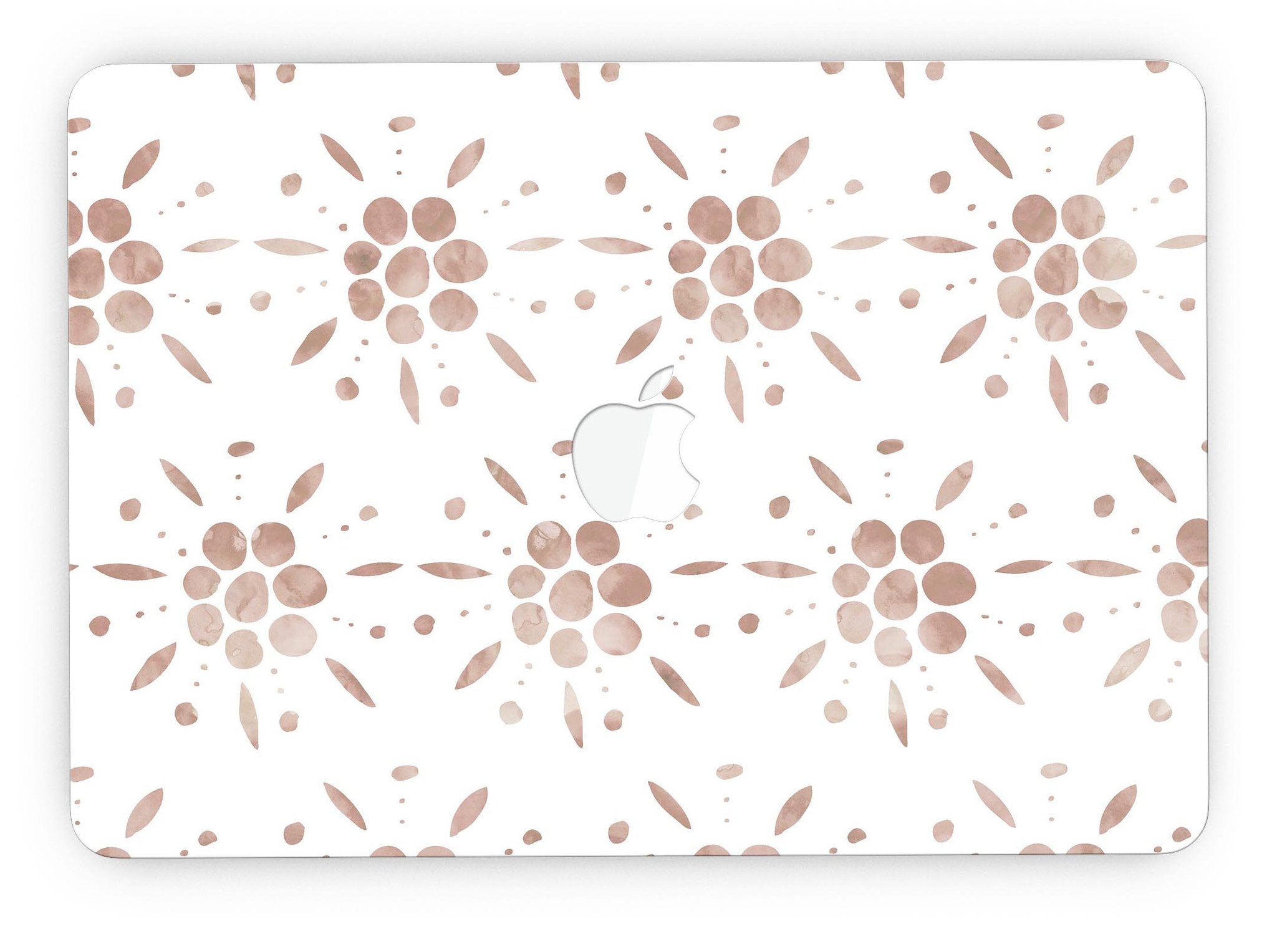 Brown Watercolor Flowers skin for MacBook Pro with Retina Display, showcasing vibrant floral design on a sleek device.